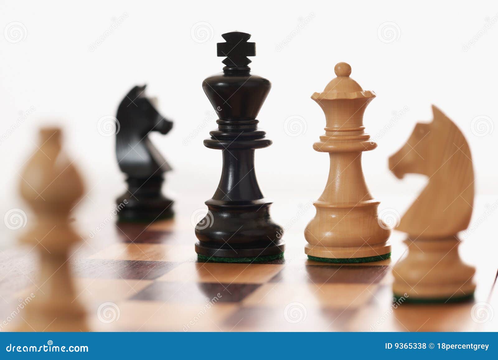 Chess King Queen On Chess Board Stock Photo 97519331