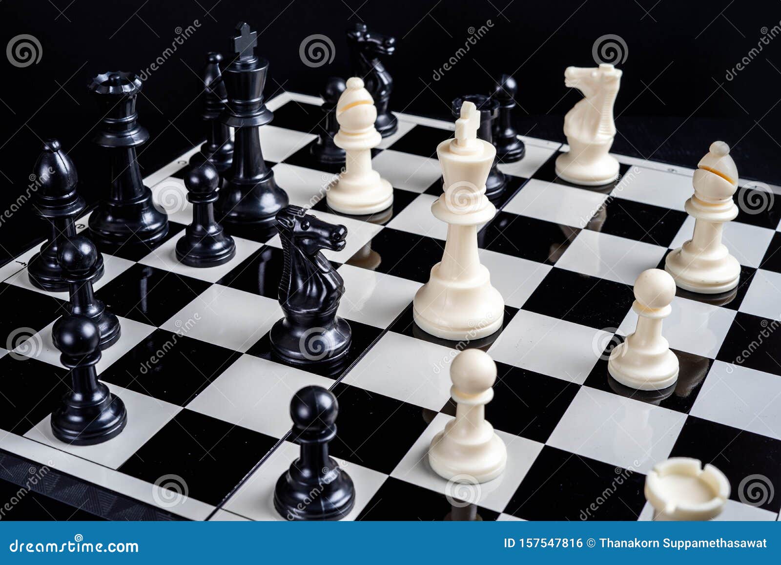 Chess Games are so Popular with the Preparation of Each Player`s Strategy  To Win the Game Stock Photo - Image of battle, conflict: 157547816