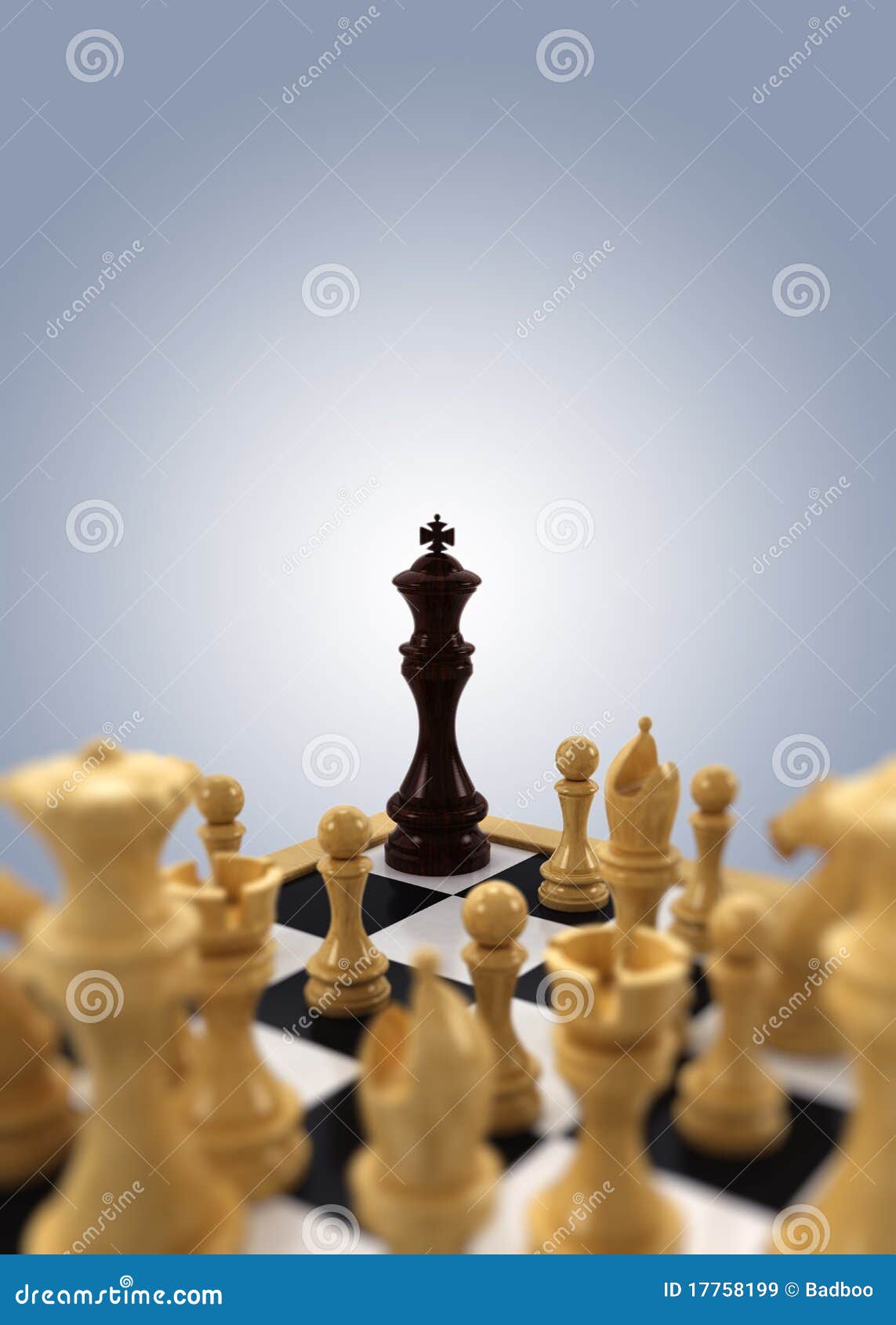 Chess king Cornered stock image. Image of challenge, chessman - 17758199