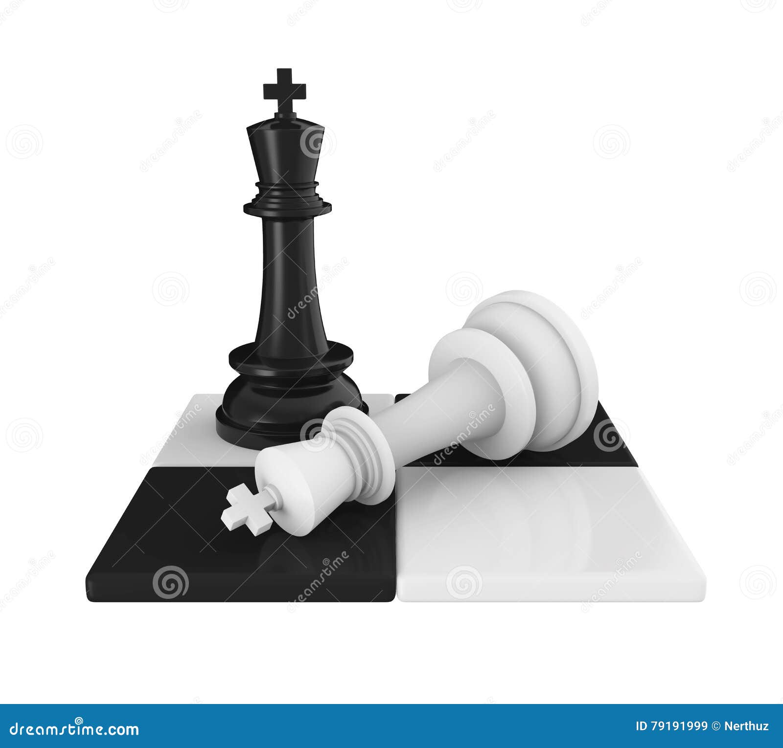 Checkmate on a white background chess black king Vector Image