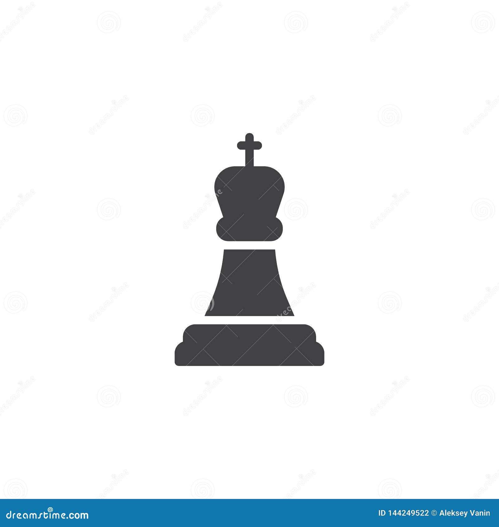 Chess king vector icon stock vector. Illustration of king - 144249522