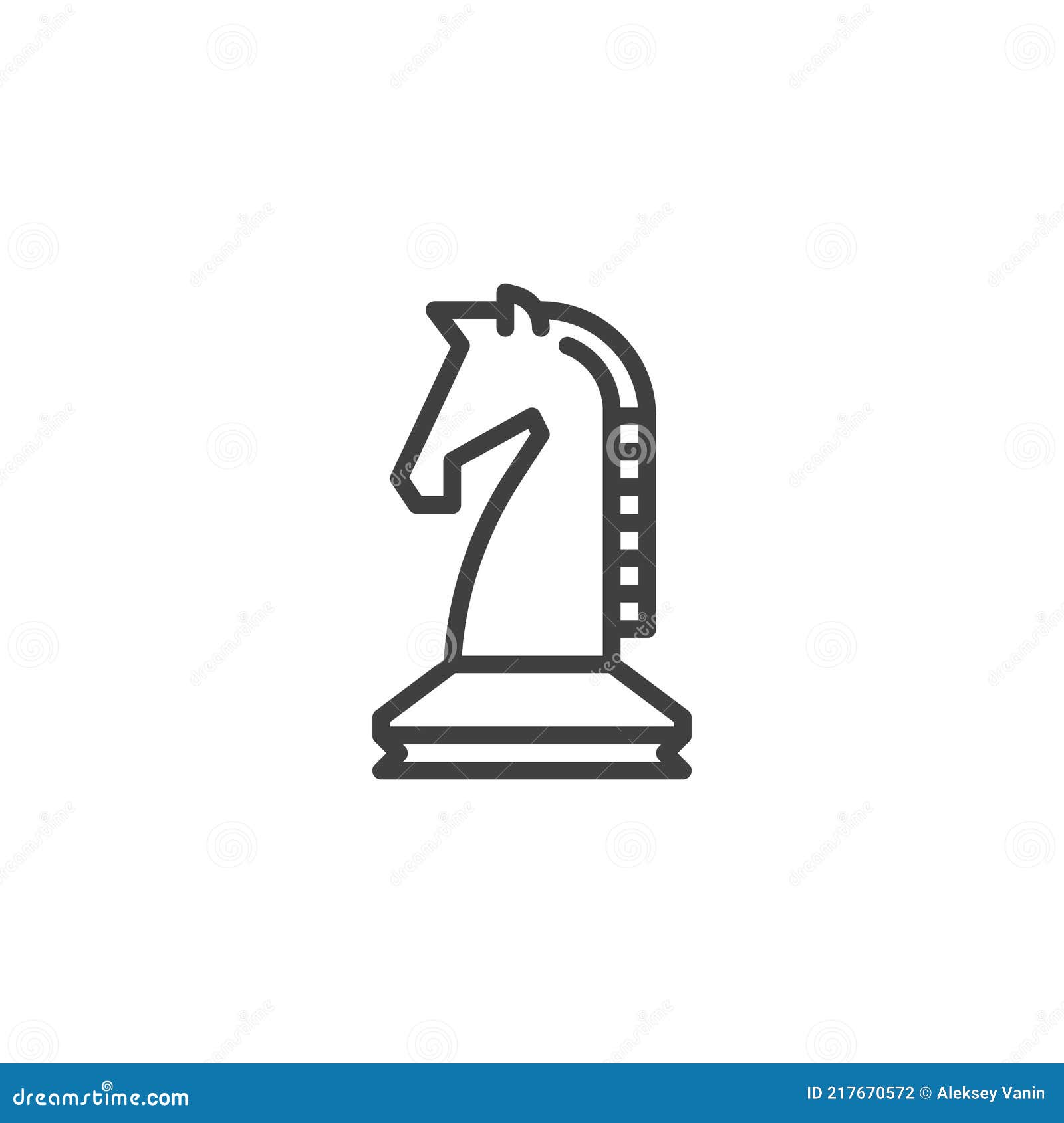 Chess Titans Line Icon Concept Sign Outline Vector Illustration