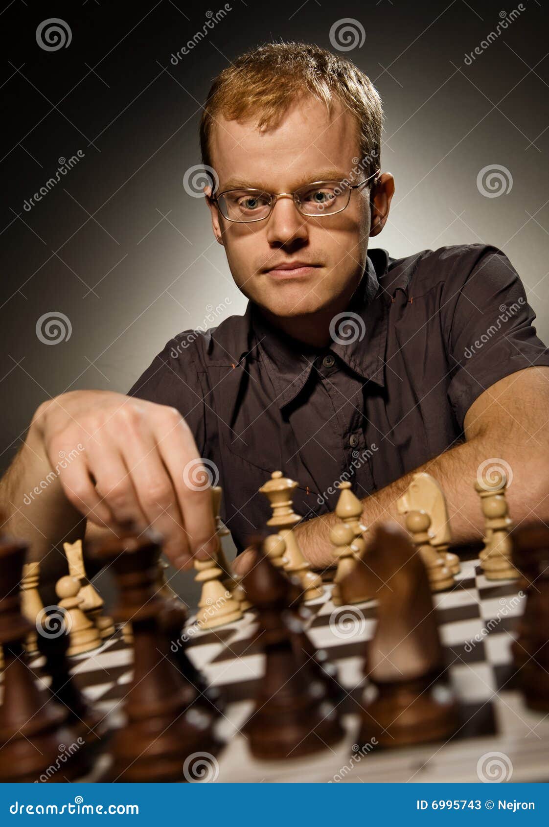 Thoughtful chess master stock photo. Image of pieces, intellect - 8519806