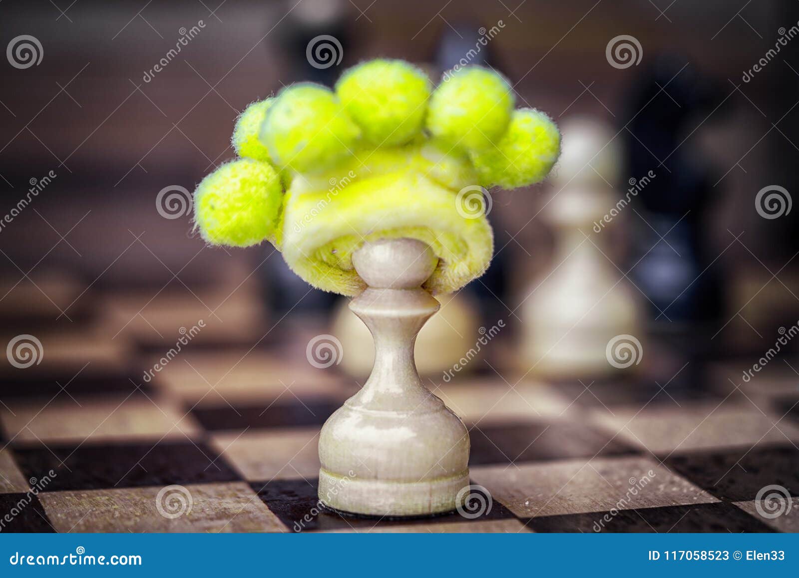 chess pawn in foolish hat