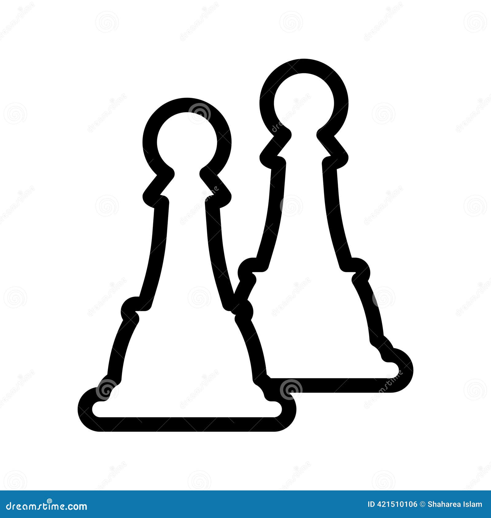 Chess pawn icon stock vector. Illustration of play, strategy - 421510106, image size:1600x1690