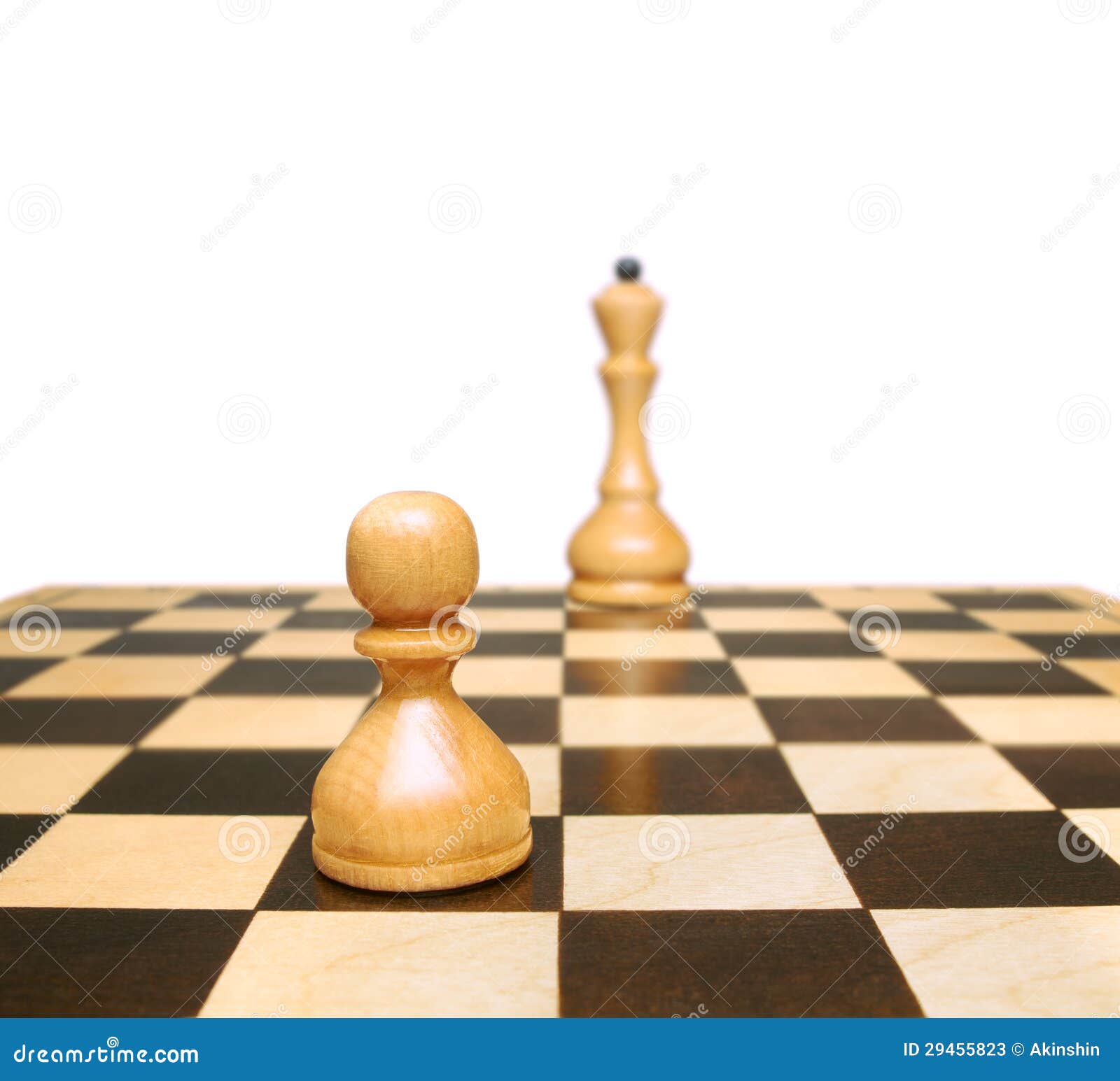 Chess. Pawn and queen stock image. Image of background 29455823