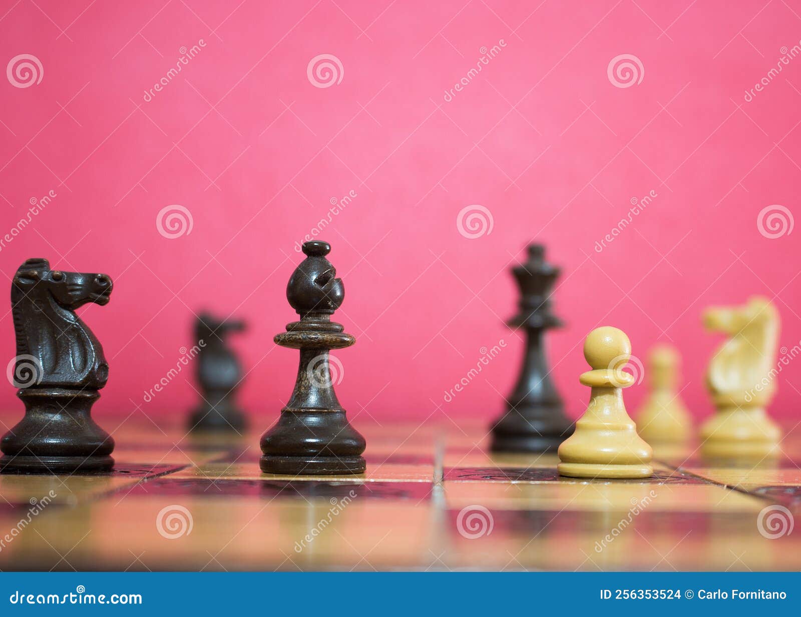 Chess Photographed on a Chessboard Stock Photo Image of sport