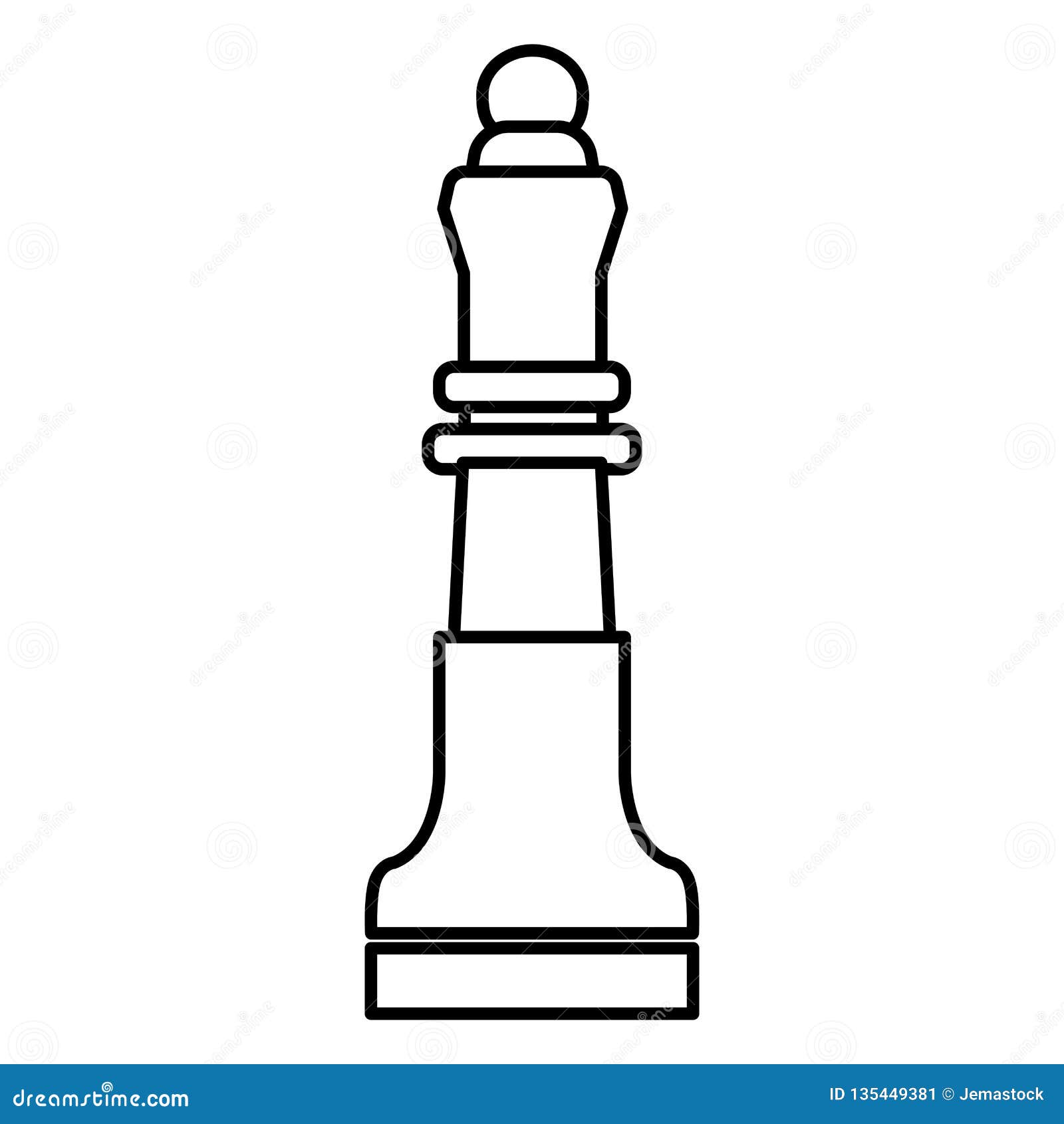 Chess piece icon stock vector. Illustration of banking - 135449381