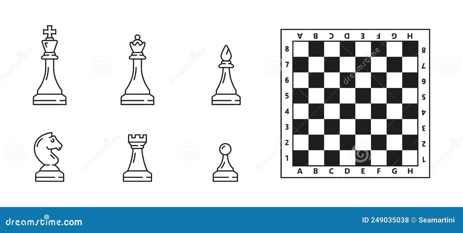 Chess game open tournament Royalty Free Vector Image