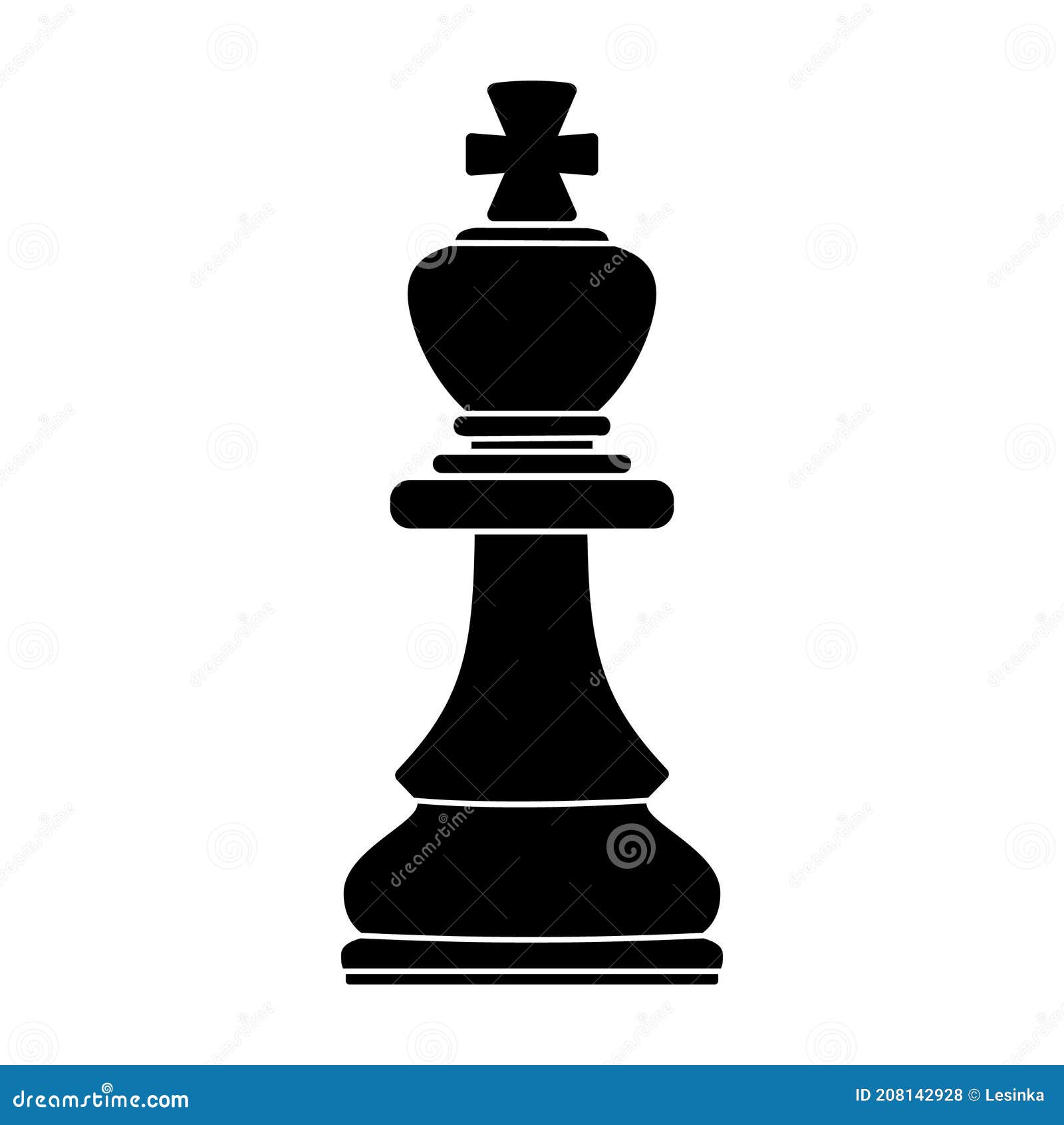 King Chess Piece Element, Stock Vector Illustration Stock Vector -  Illustration of isolated, concepts: 224053498