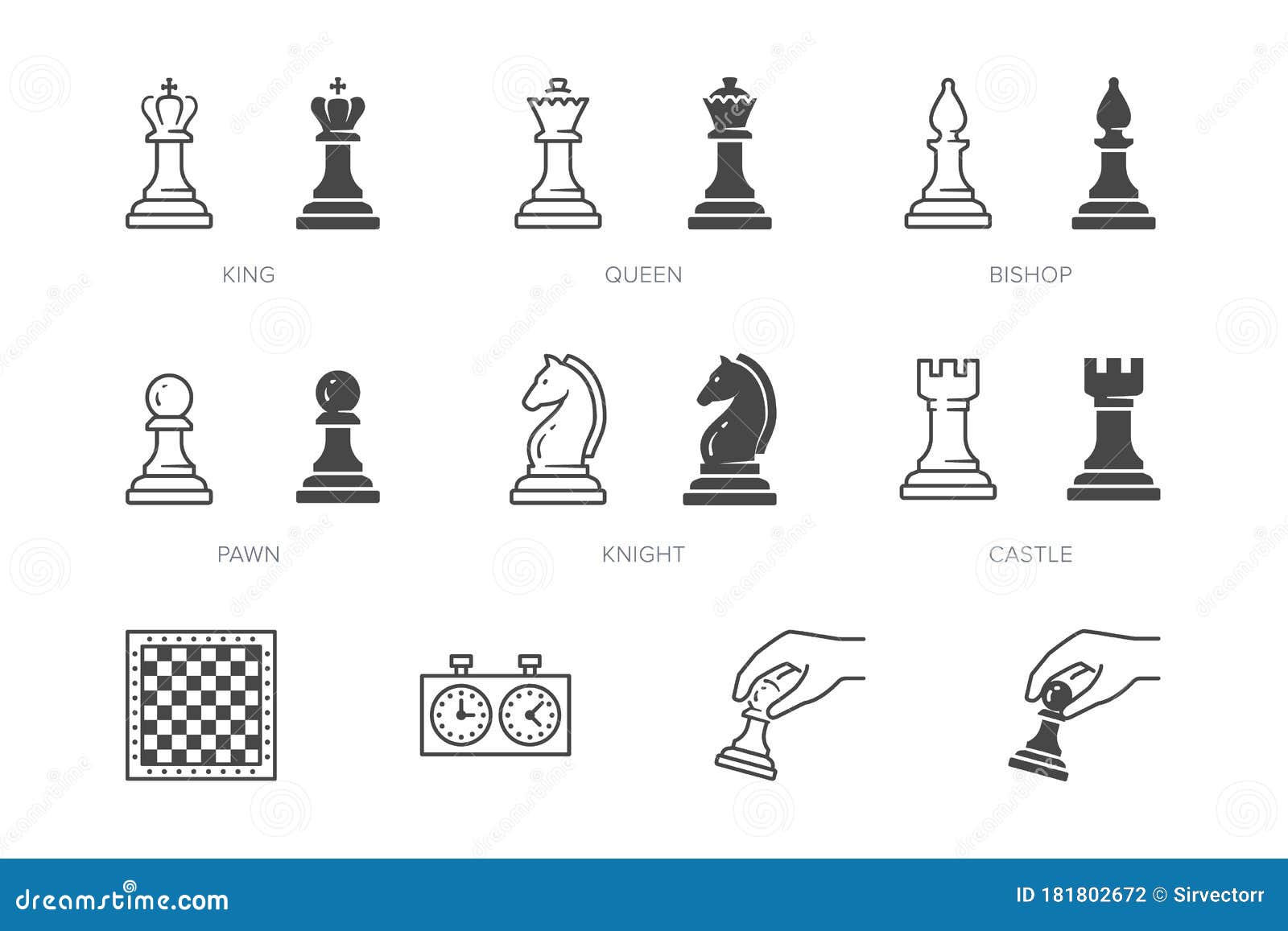 Silhouette of a rook chess piece Royalty Free Vector Image