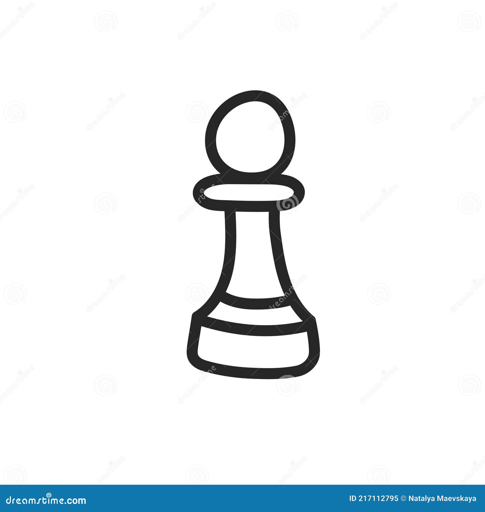 Silhouette of a pawn chess piece Royalty Free Vector Image