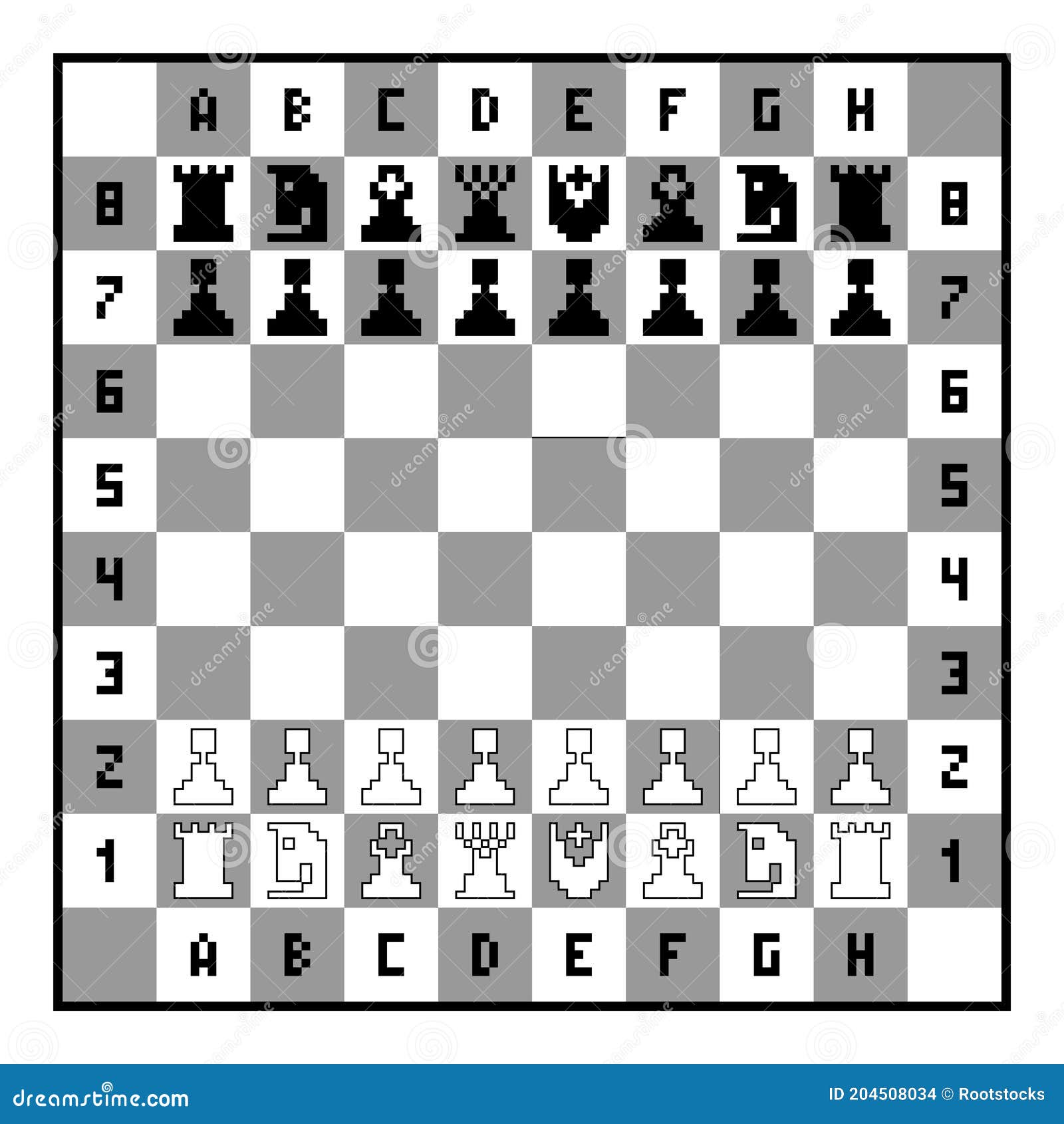 Pixel Chess Pieces