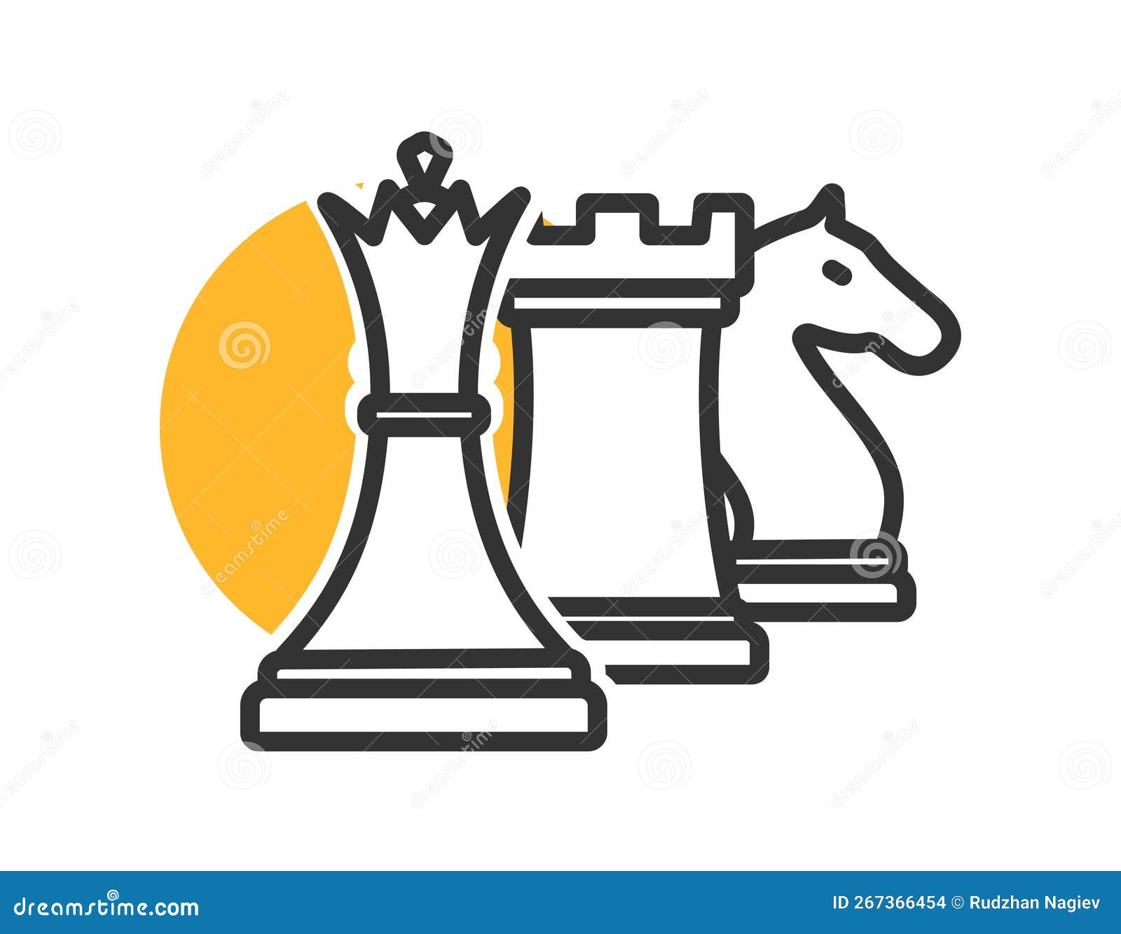 rook chess color icon vector illustration, Stock vector