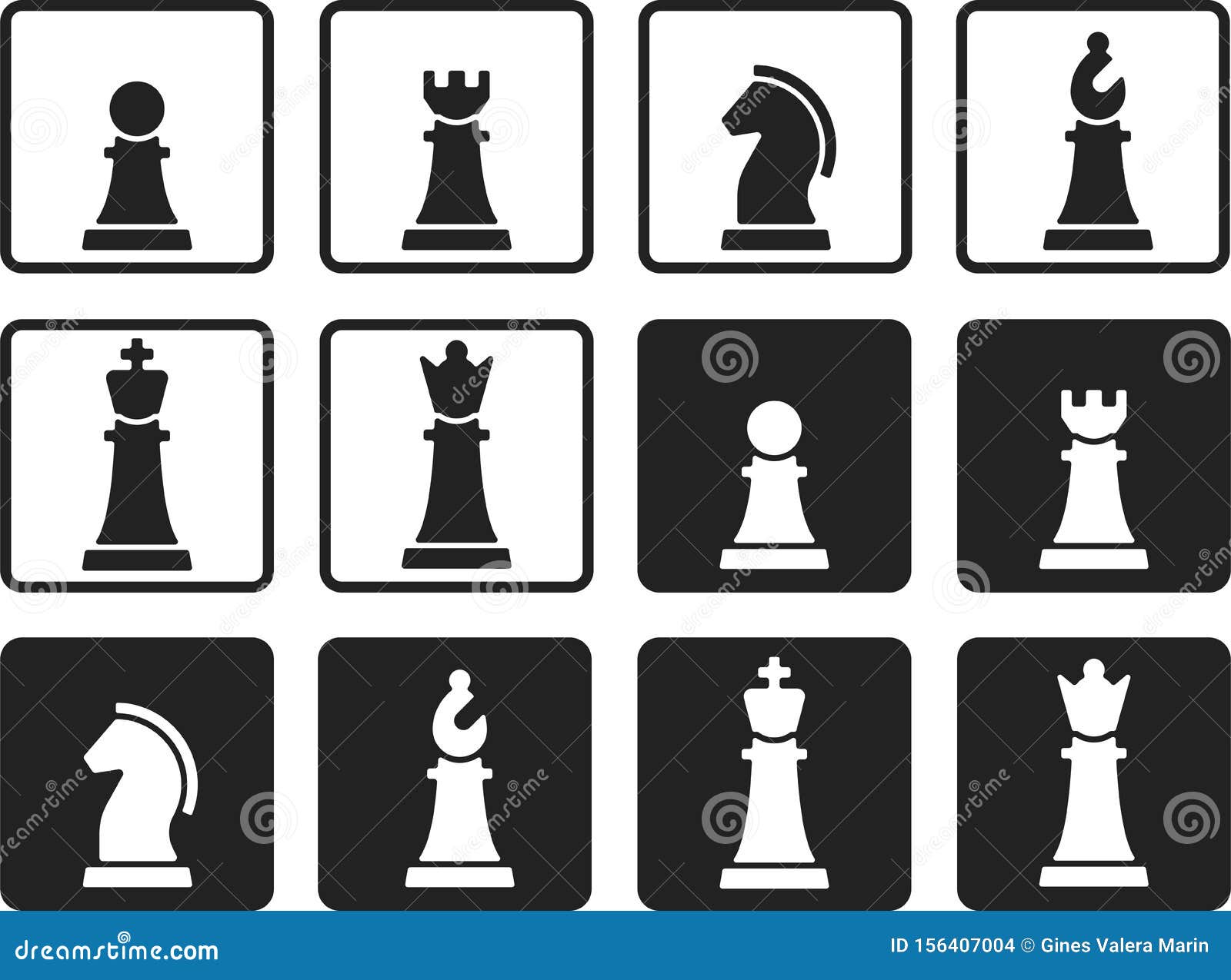 Chess Pieces Illustration