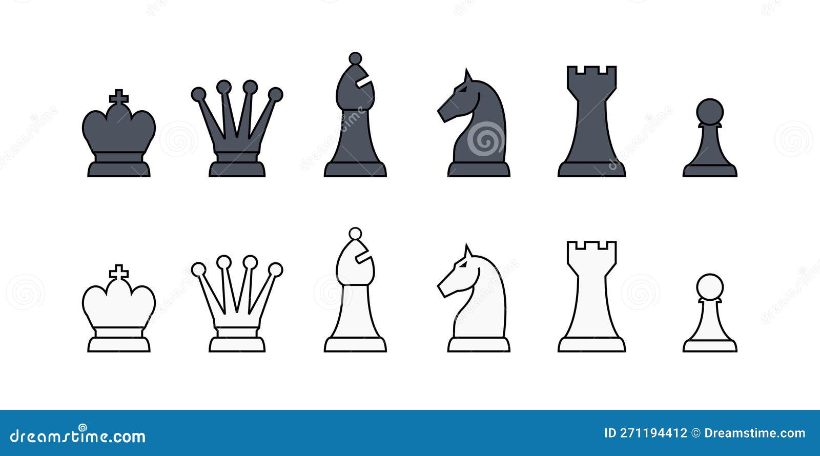 Chess Set Symbols Clip Art at  - vector clip art online, royalty  free & public domain