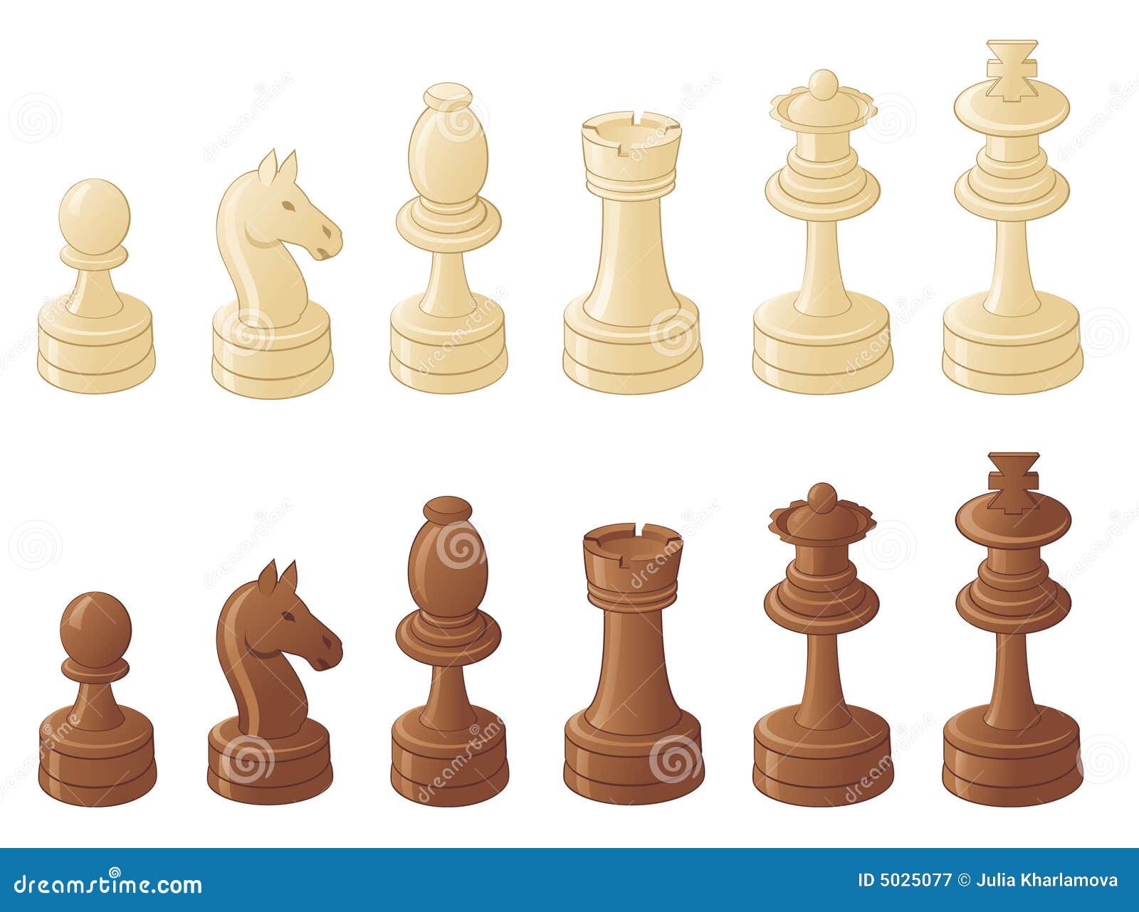 Chess Pieces Isolated On White Royalty Free Stock Photography - Image ...