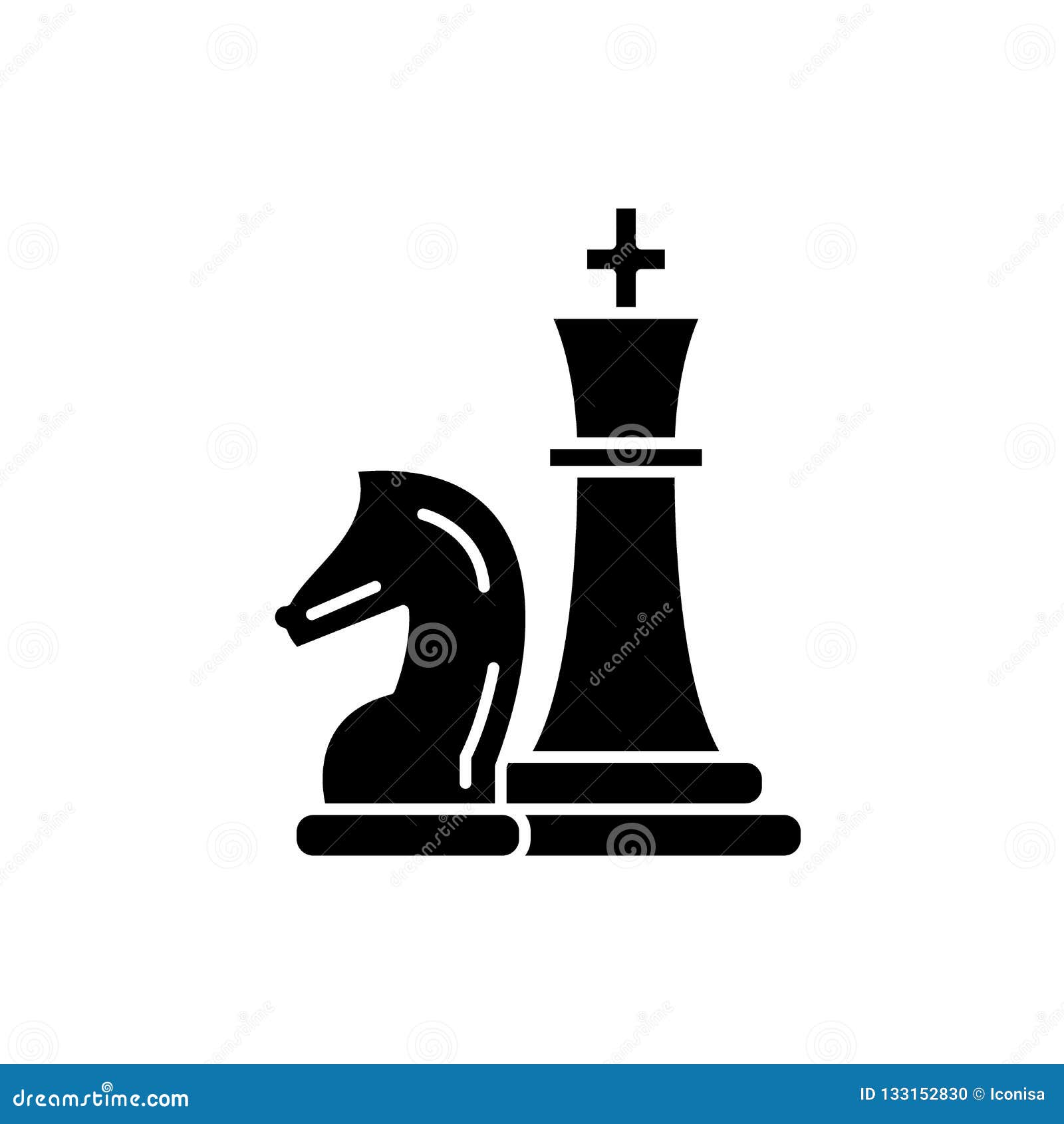 Horse piece chess isolated icon Royalty Free Vector Image