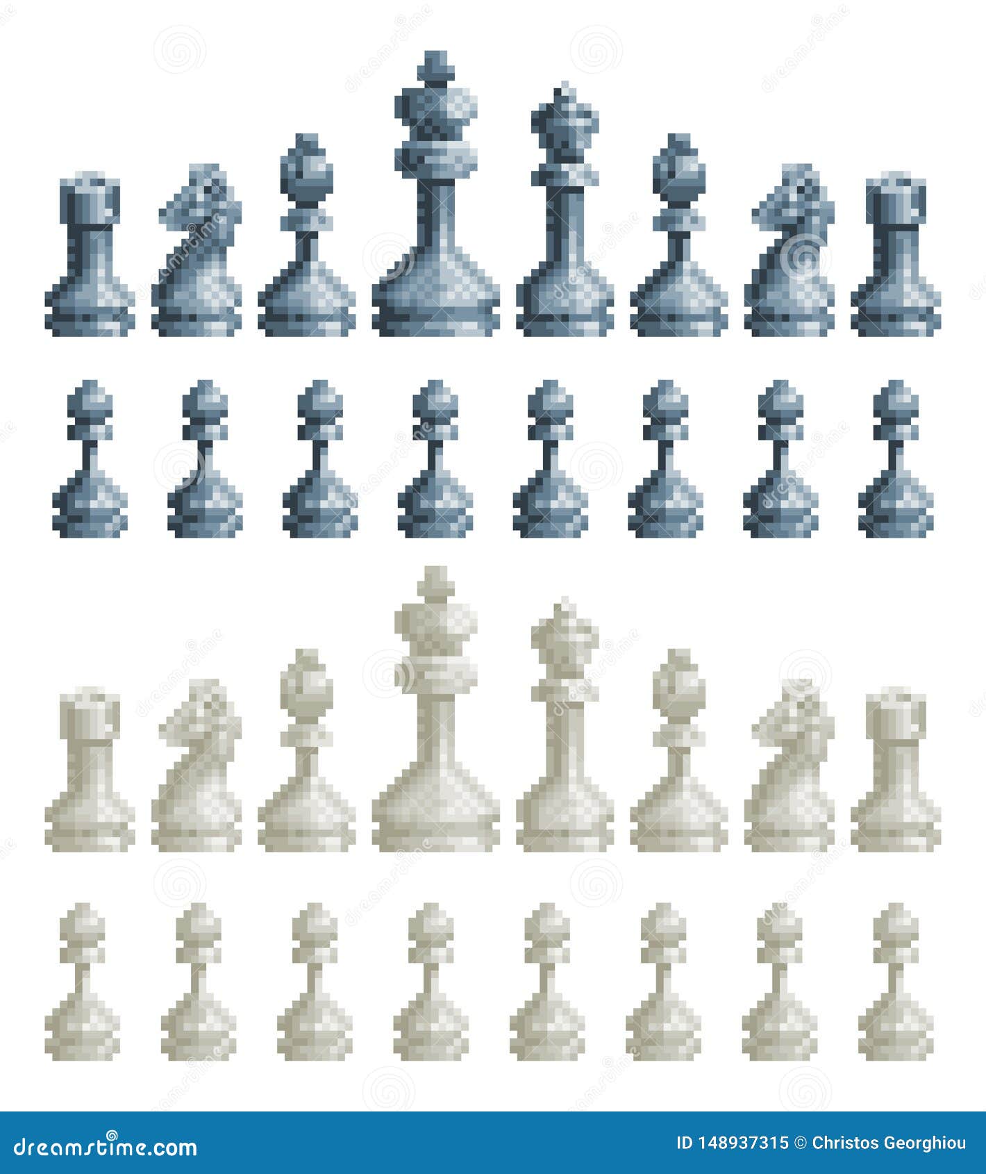 Pixel Chess Pieces