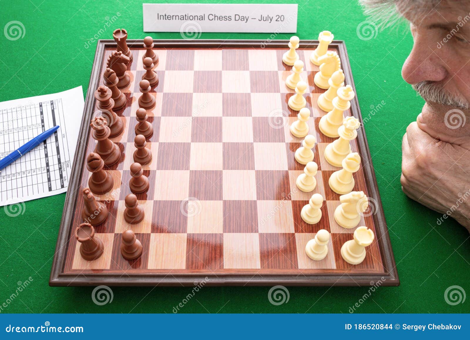 Chess Player is Thinking about the Next Chess Move Stock Photo - Image of  serious, july: 186520844