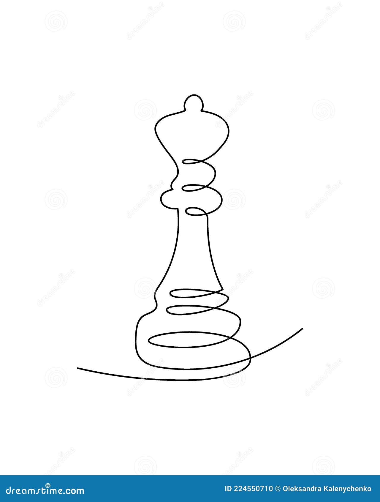 Single continuous line drawing chess pieces silhouette icon set