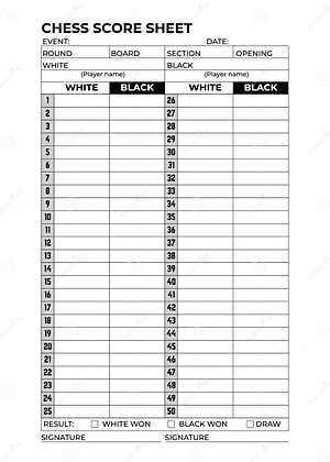 Chess Score Logbook KDP Interior Chess Game Tracker And Score Checker