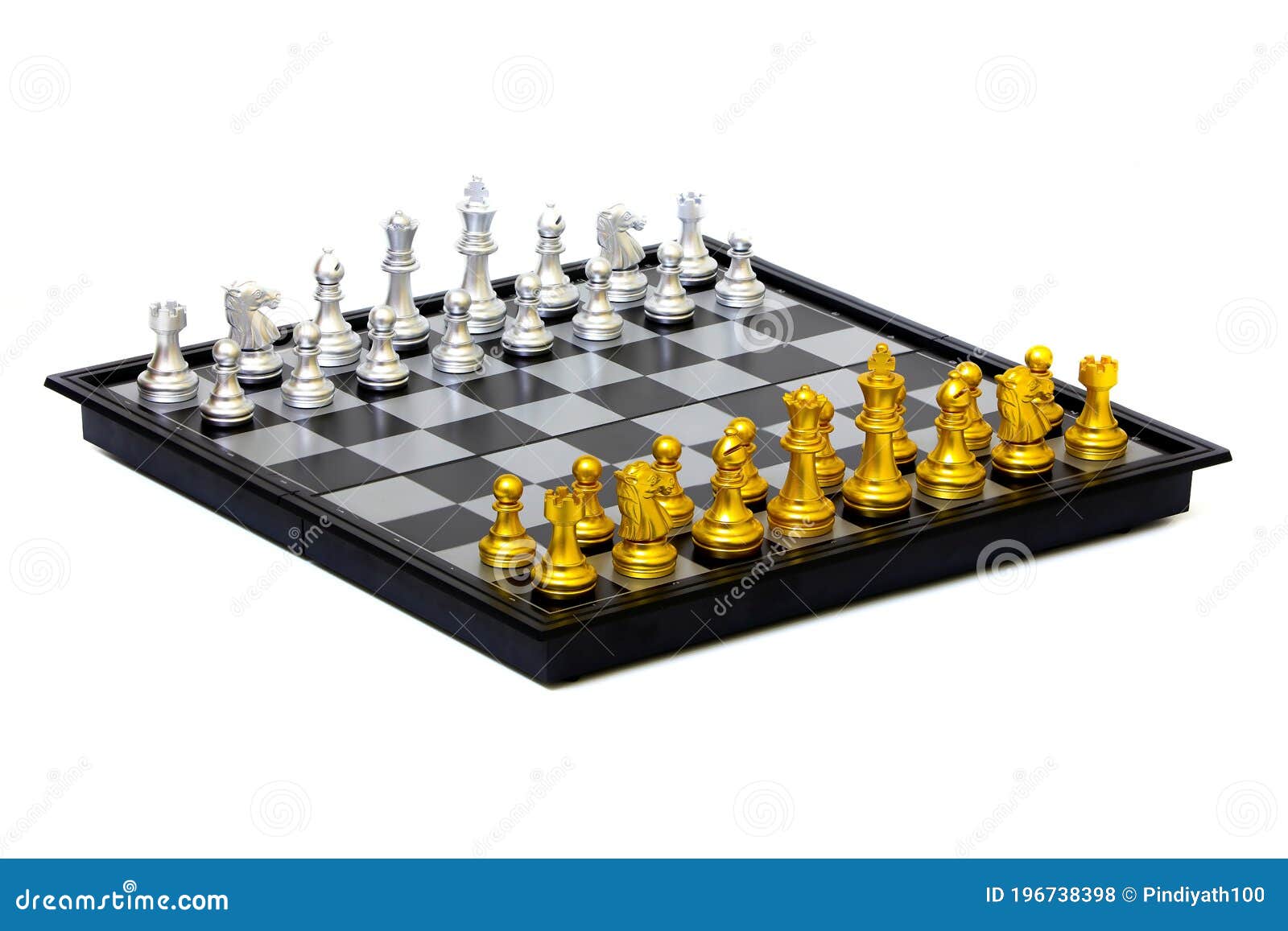 Chess Set On White Background Stock Photo - Image Of Challenge,  Intelligence: 196738398