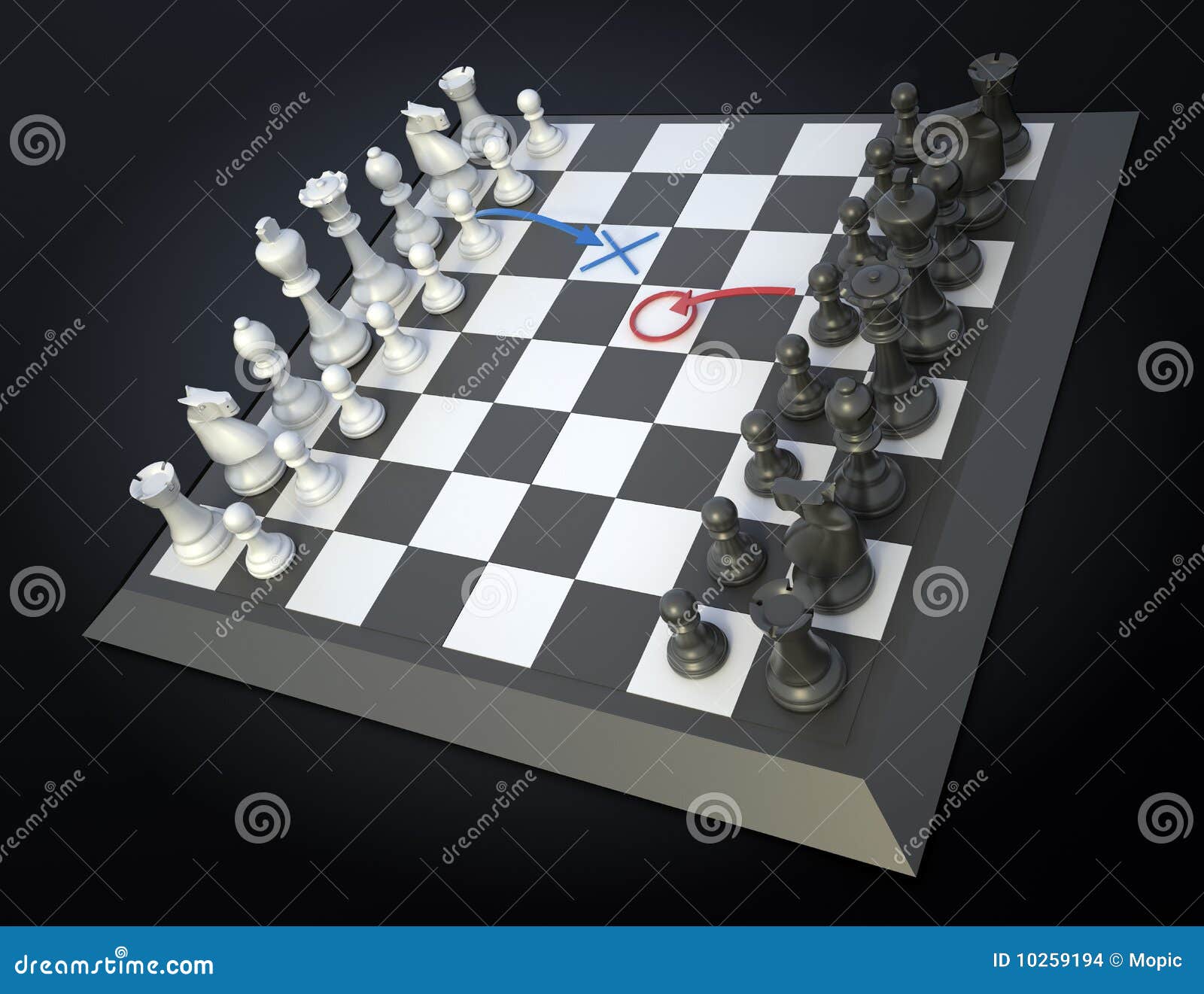 Chess strategy stock illustration. Illustration of board - 10259194