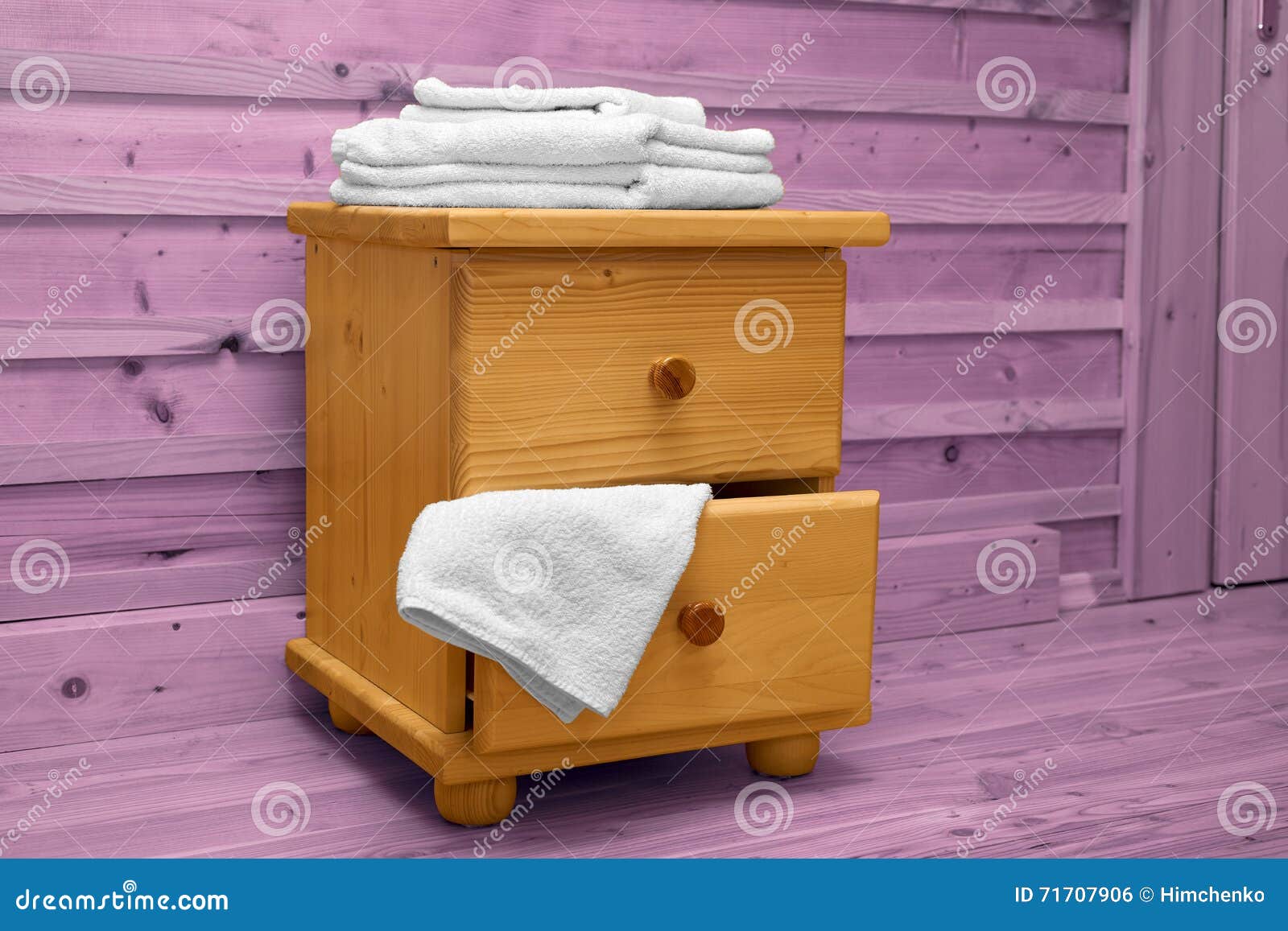 Chest of Drawers with a Clean Towel Stock Photo Image of locker