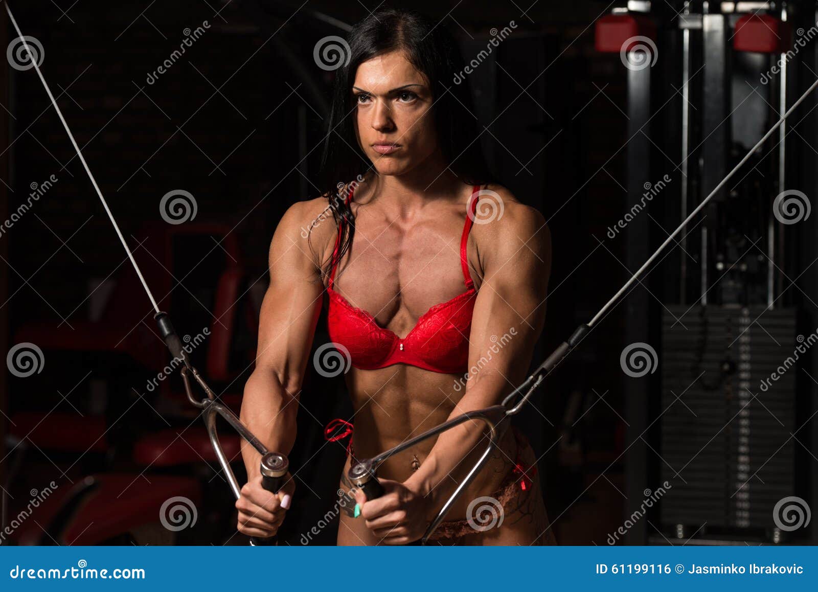 Chest Exercise in Underwear Stock Photo - Image of lifestyles