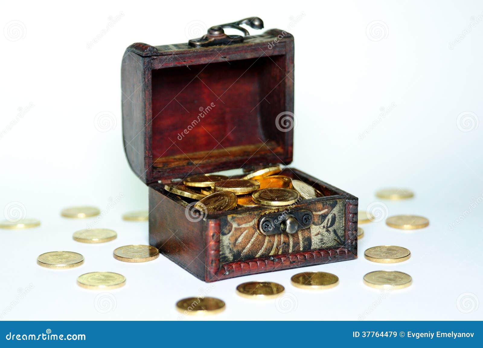 Chest with money stock image. Image of gold, denominations 37764479