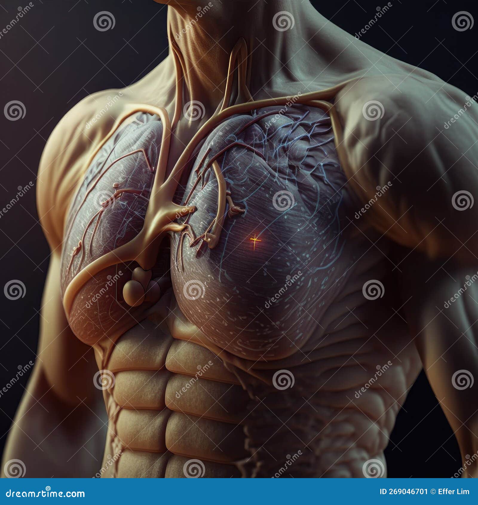 Chest Muscles - Pectoralis Major and Minor - Anatomy Muscles Ai Generated  Stock Illustration - Illustration of lung, person: 269046701