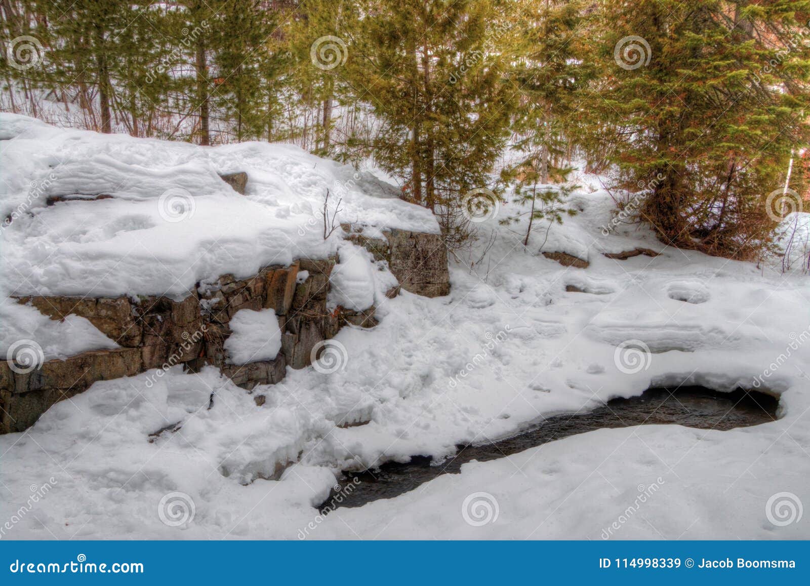 Chester Park is a City Park in Duluth, Minnesota during Winter Stock