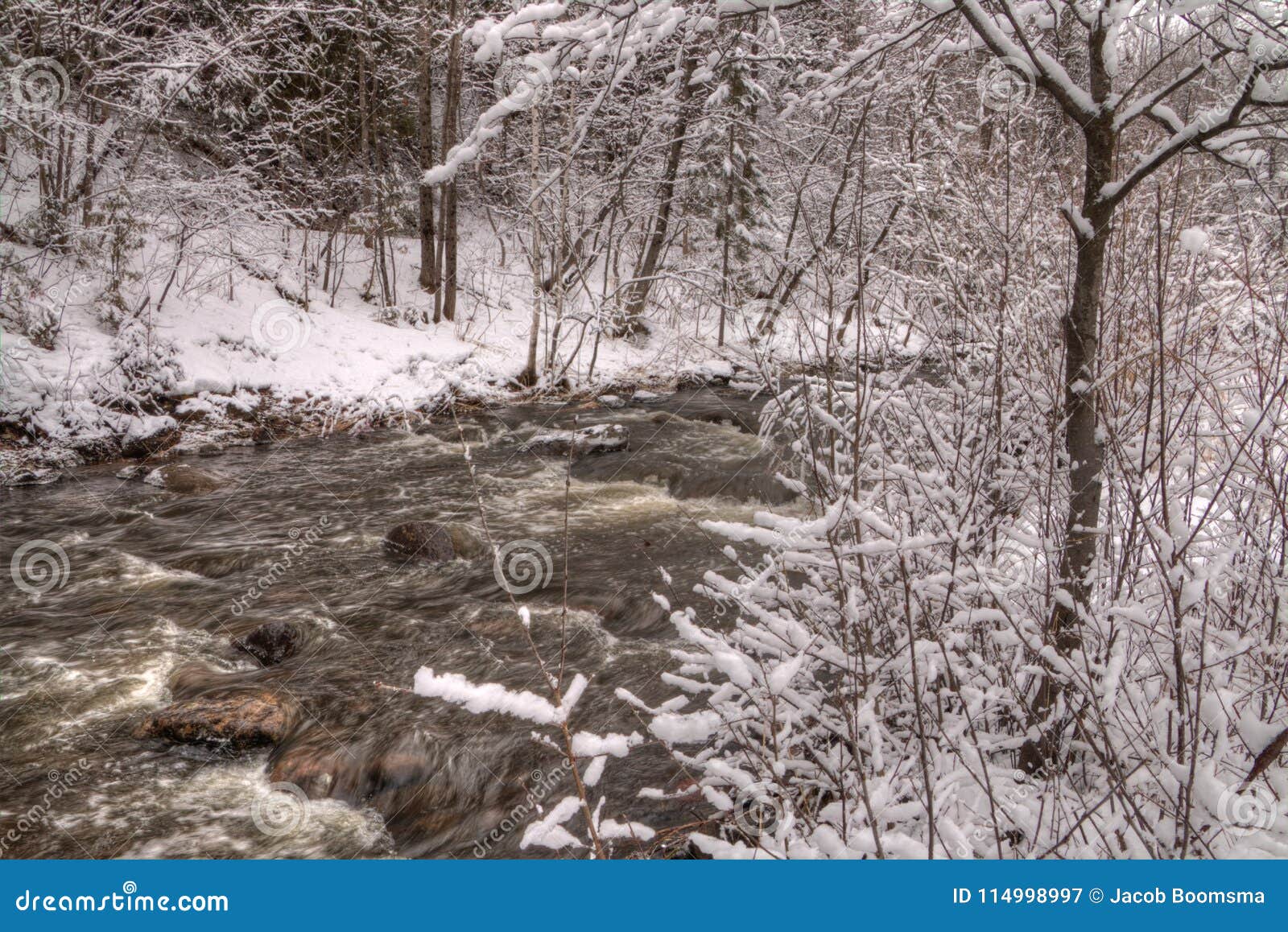 Chester Park is a City Park in Duluth, Minnesota during Winter Stock