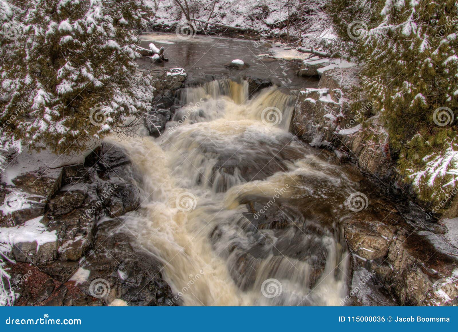 Chester Park is a City Park in Duluth, Minnesota during Winter Stock