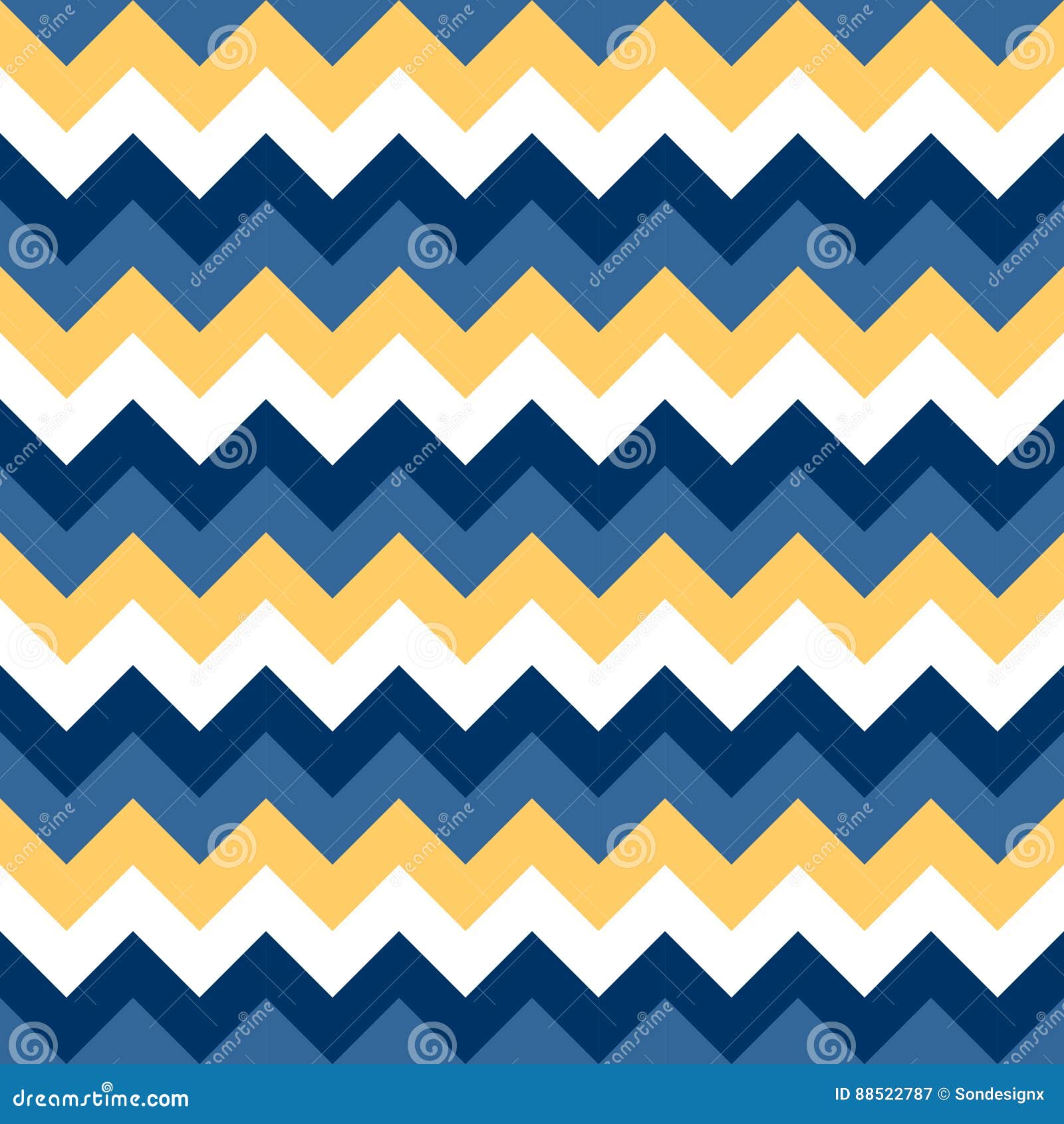 yellow and blue chevron background