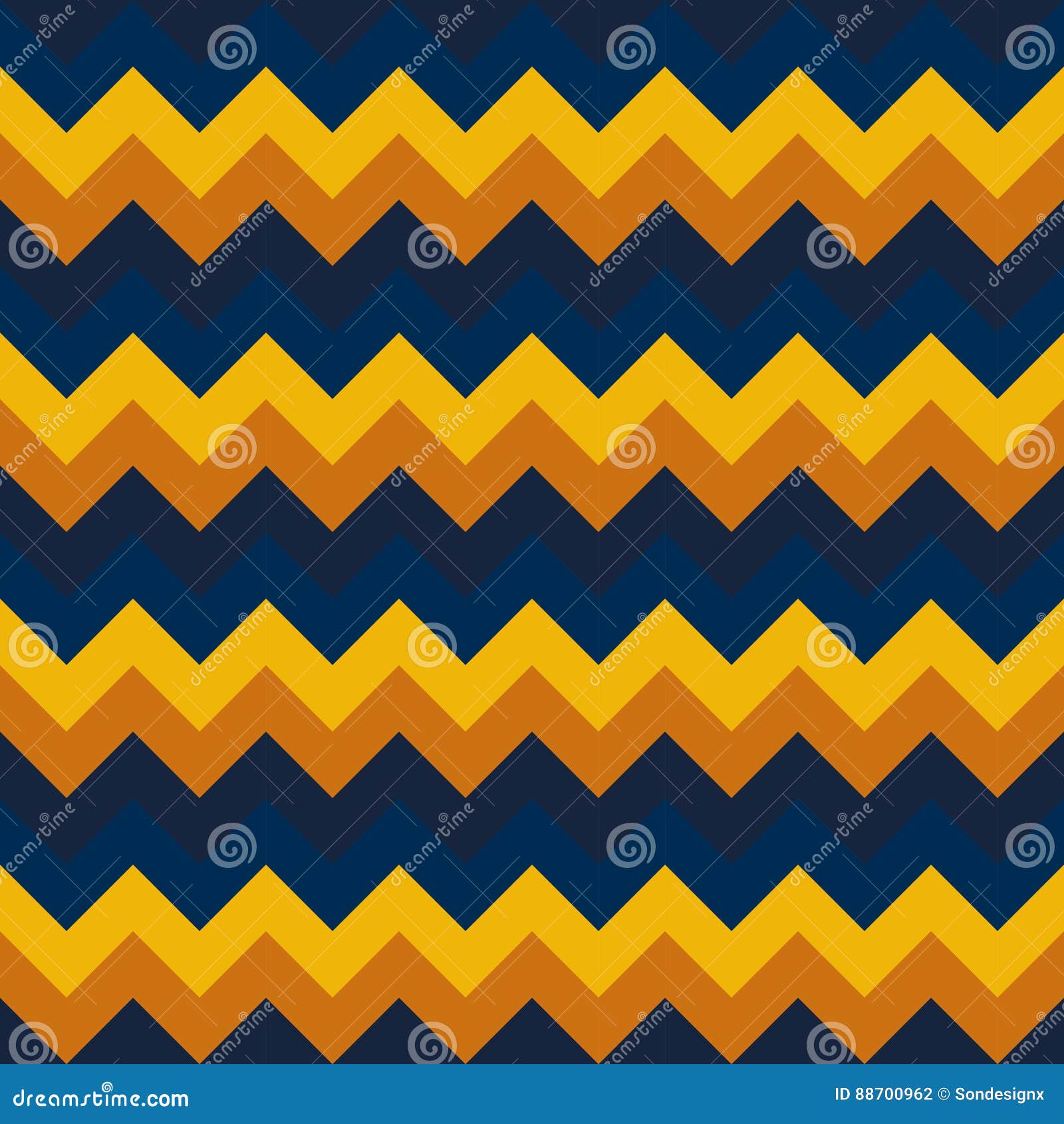 Chevron Pattern Seamless Vector Arrows Geometric Design Colorful Yellow