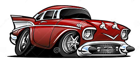 Classic American Hot Rod Cartoon Illustration Stock Illustration ...