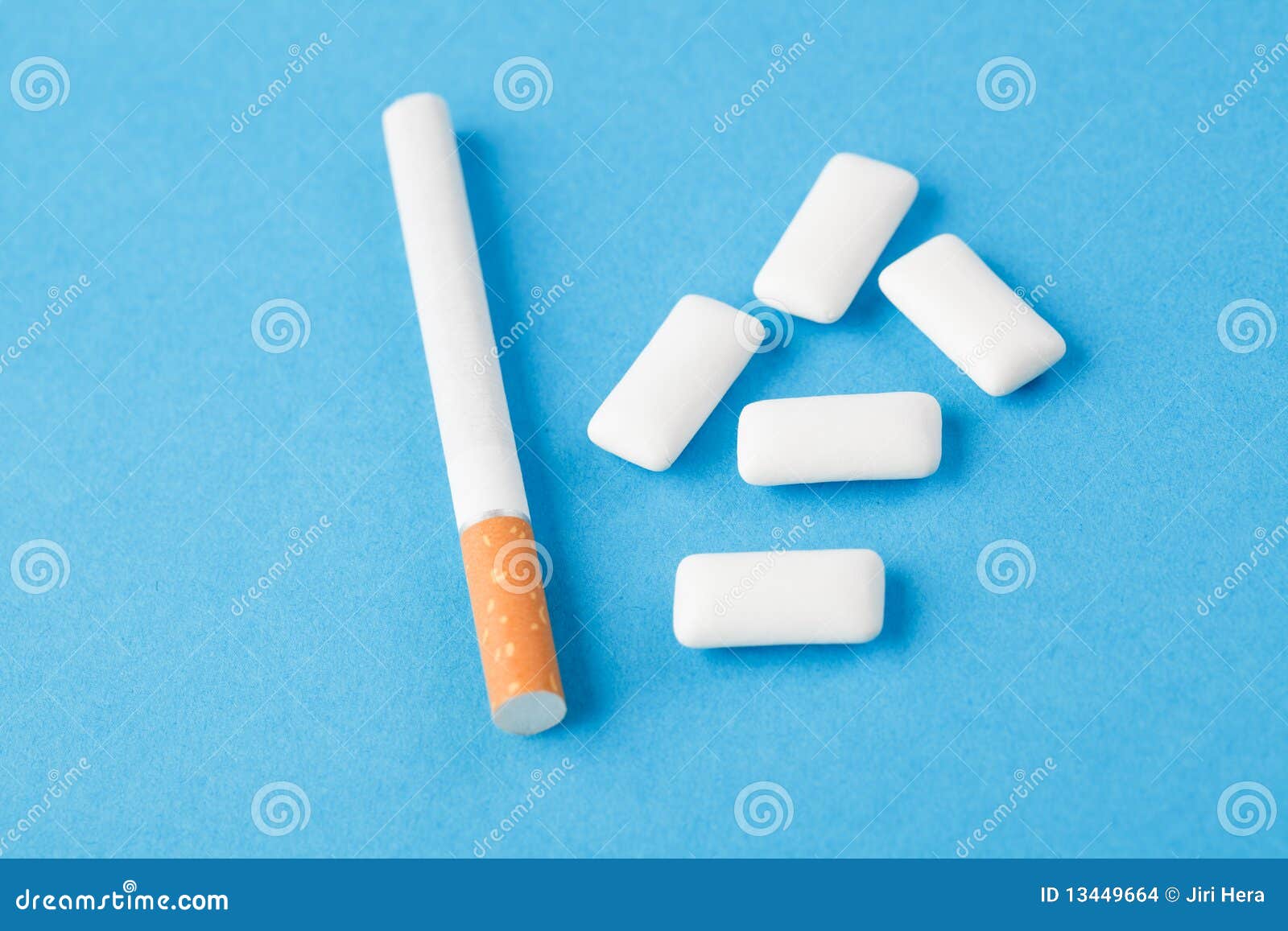Chewing gums and cigarette stock photo. Image of chewing 13449664