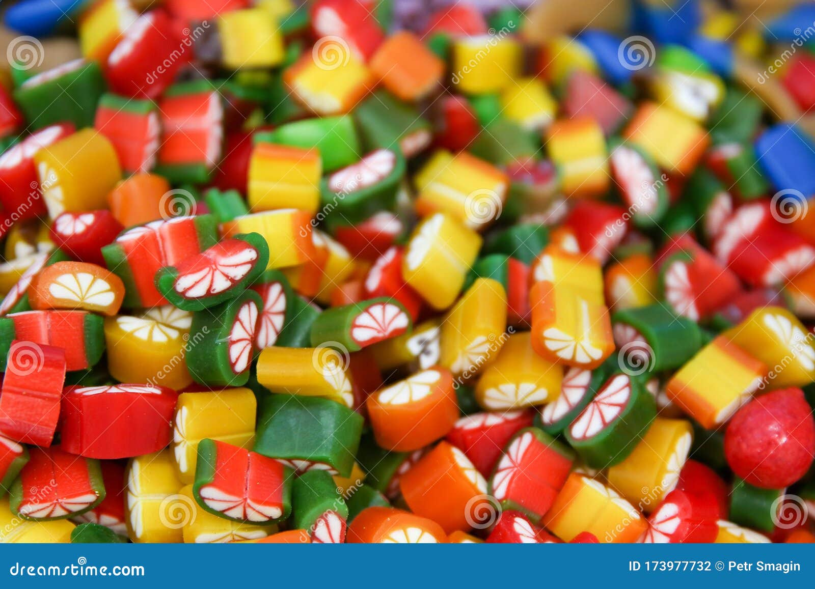 Chewing marmalade closeup. stock photo. Image of confectionery 173977732