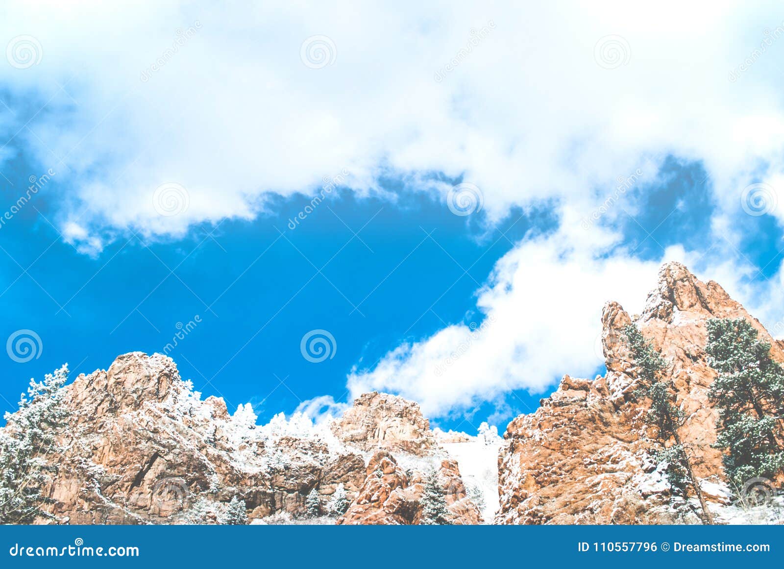 snow covered colorado canyon