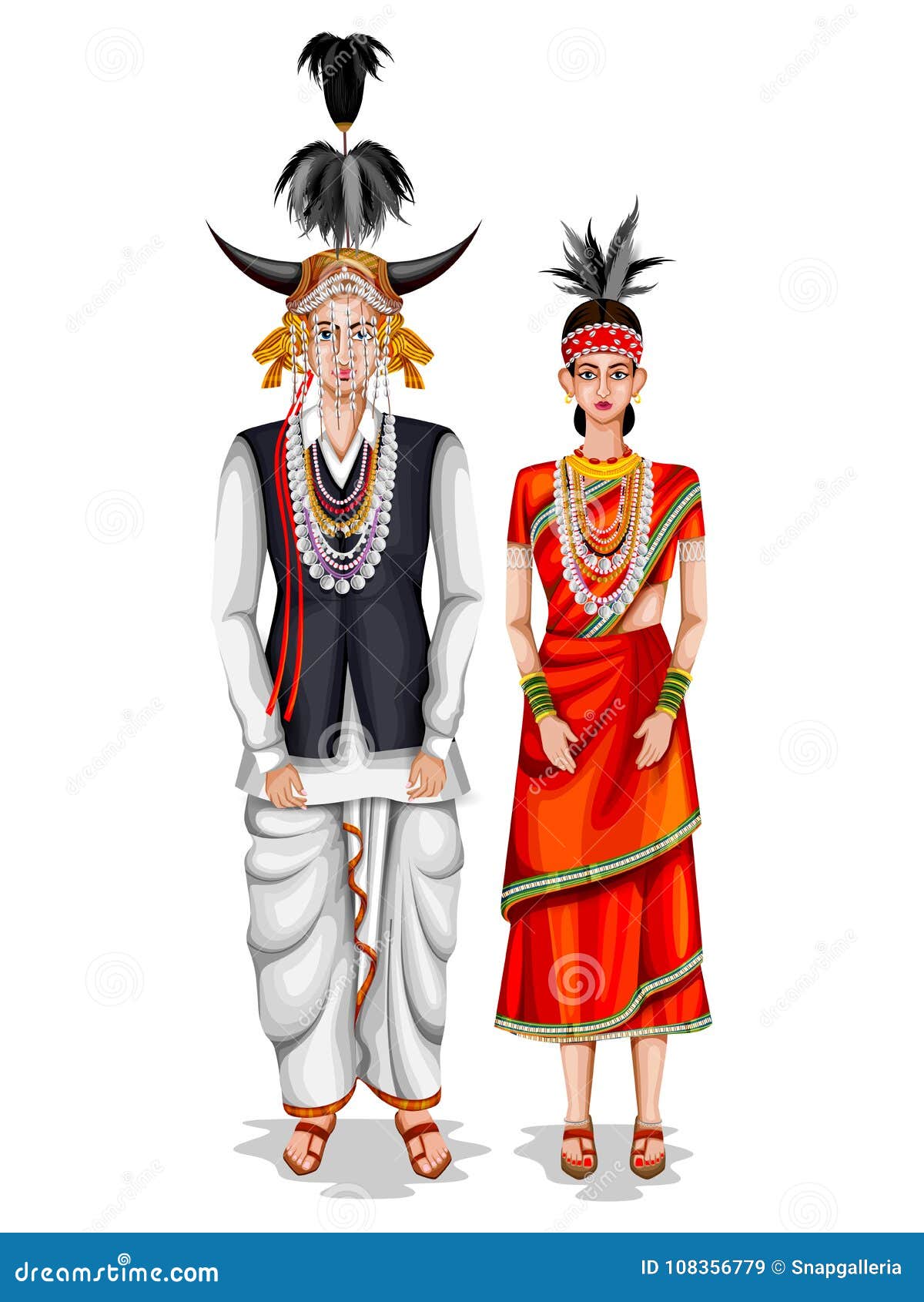 Share more than 56 madhya pradesh traditional dress drawing