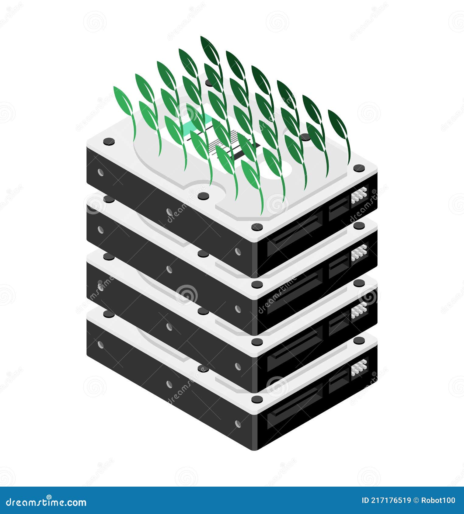 Chia Coin Plotting Hdd. Sprouts Seedling Hard Drive Stock Vector -  Illustration of banking, device: 217176519