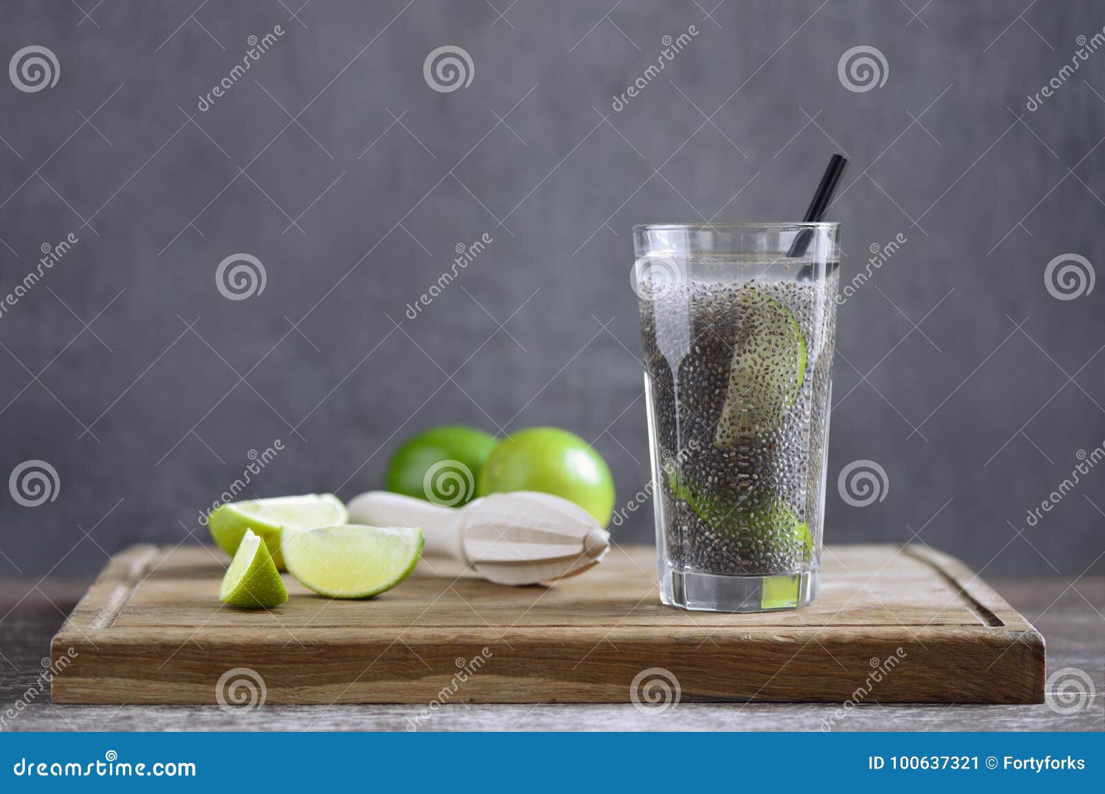 chia fresca with lime juice