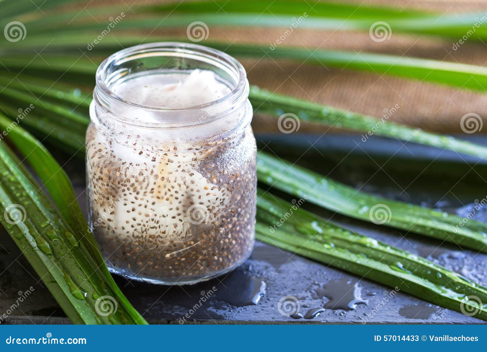 Chia in Fresh Coconut Water Stock Image Image of pulses, superfood