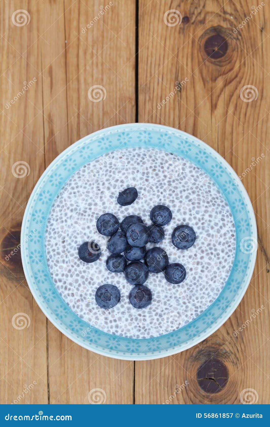 Chia Pudding with Blueberry Stock Image Image of white, chia 56861857