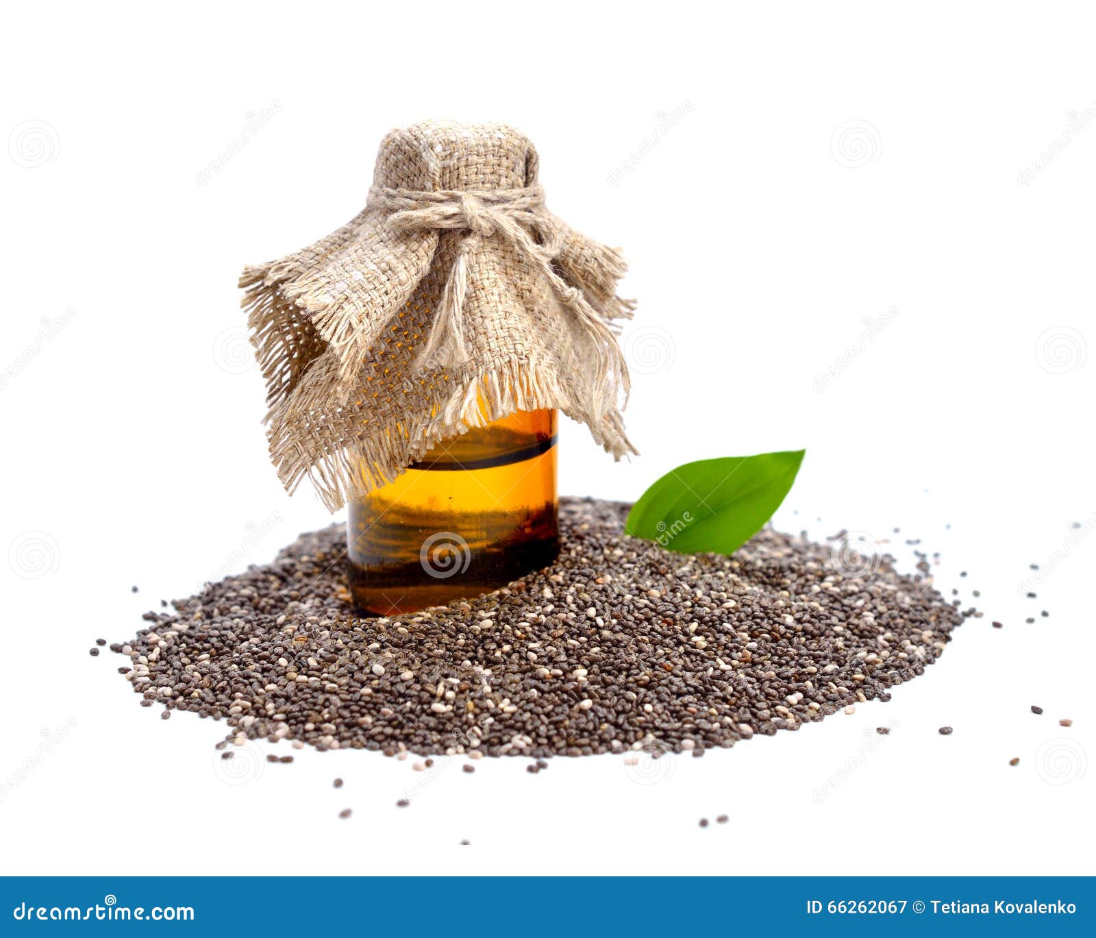 Chia Seed with Pharmaceutical Bottle. Stock Image - Image of macro ...