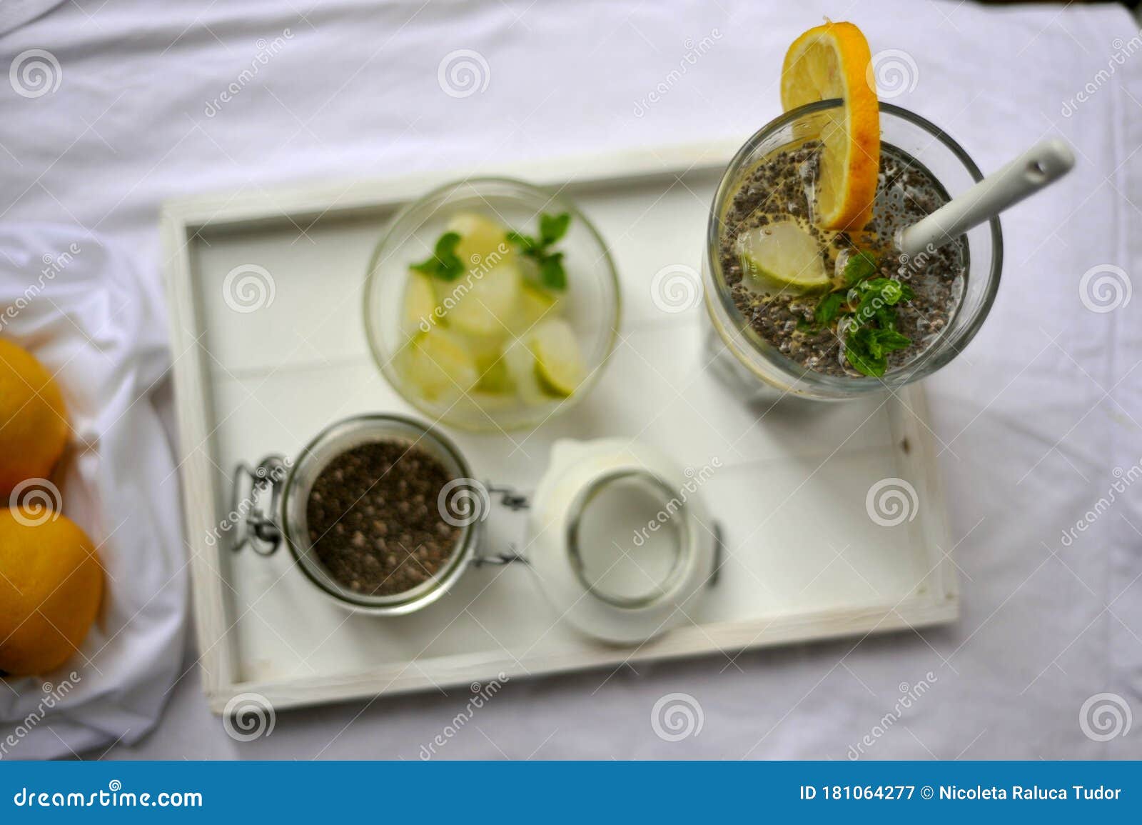 chia water and lemon an excellent source of omega-3 fatty acids, rich in antioxidants, and they provide fiber, iron, and calci