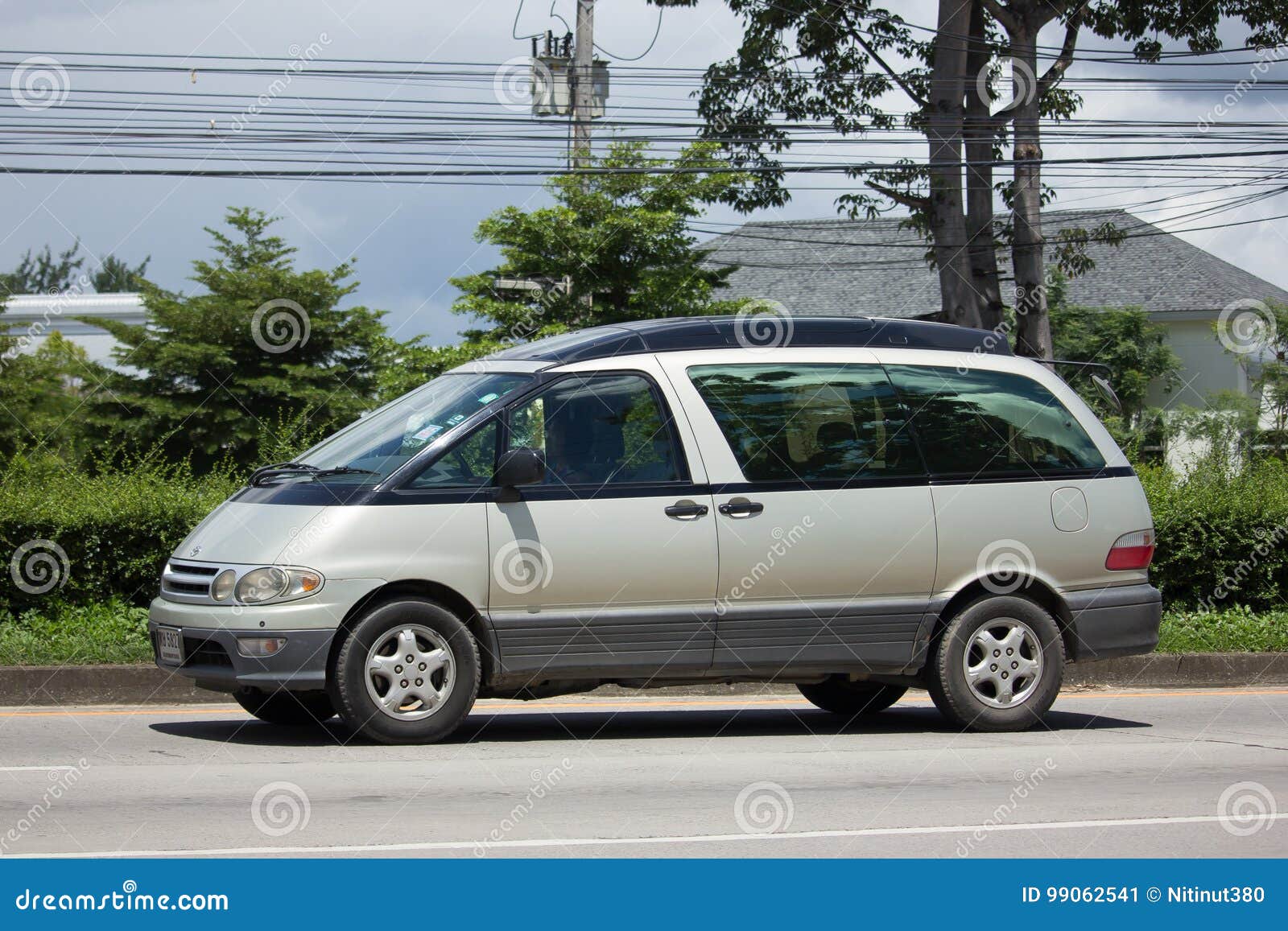 Old Toyota Previa Private Van Editorial Photo Image Of