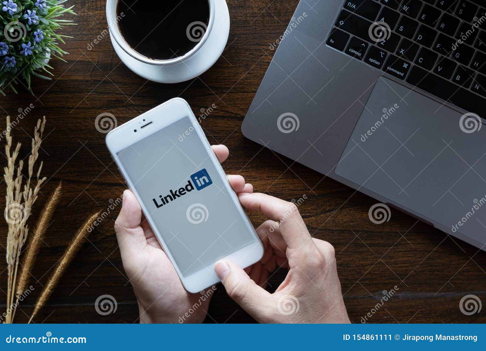 American business and employment-oriented service LinkedIn's mobile app  login page is seen on a smartphone Stock Photo - Alamy